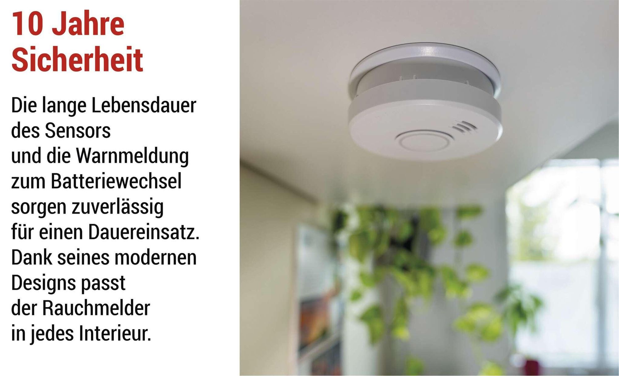 EMOS Rauchmelder zur Decken- und Wandmontage, Akustische Signalisation 85dB, optische LED Warnmeldung, 10 Jahre Lebensdauer, inkl. Batterie, P56503X