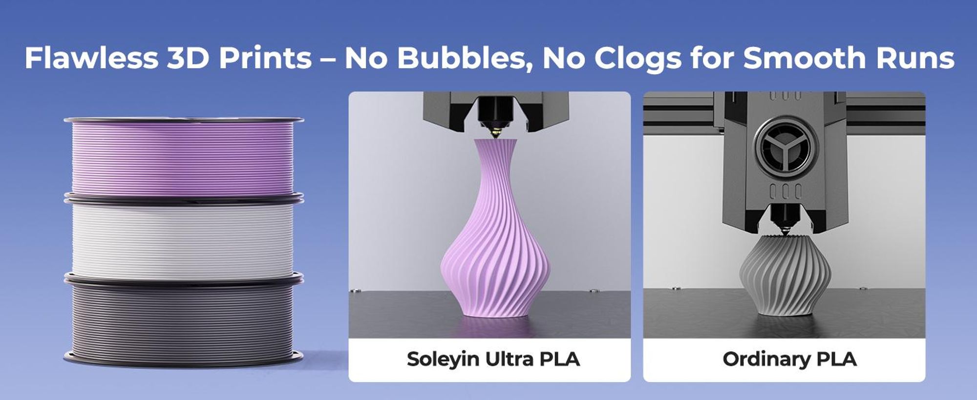 Creality Soleyin PLA Filament 1.75mm Weiß, 3D Drucker Filament 1kg 30-300mm/s, für die meisten 3D-Drucker Creality Ender-3 K1 K1C K2 plus Hi