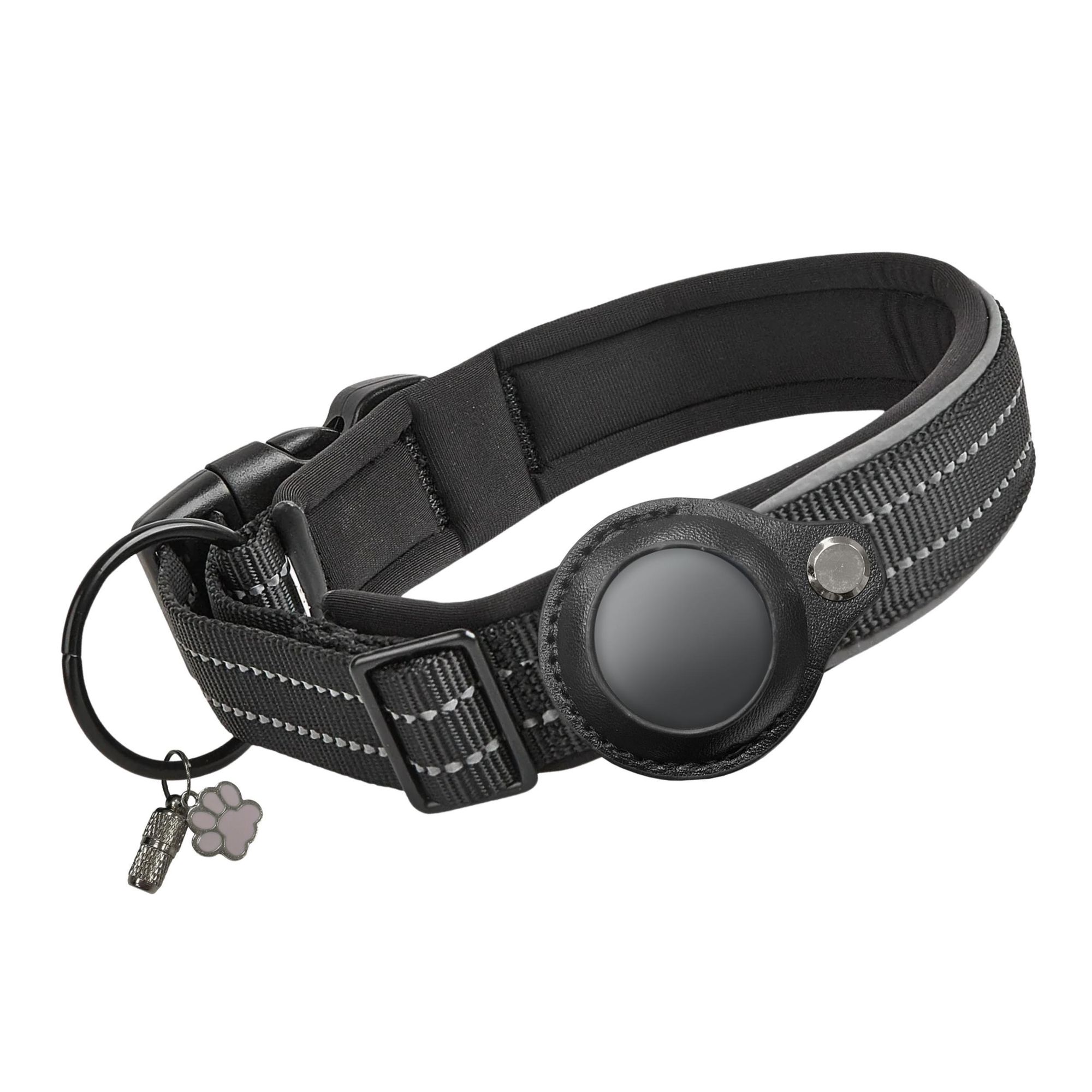 Vulpes Goods Hundehalsband, Apple Airtag Halsband für Hunde, Reflektierendes, Kratzerfest und wasserdicht, Mit 2 Zubehör, 36-44 CM, M
