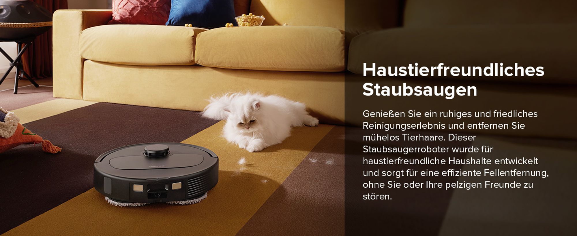 Roborock QV 35S Staubsauger Roboter, 10.000Pa Saugroboter (Upgrade von Qrevo Plus), Anti-Tangle-Bürsten, Anhebbare Schleudermopps (Schwarz)
