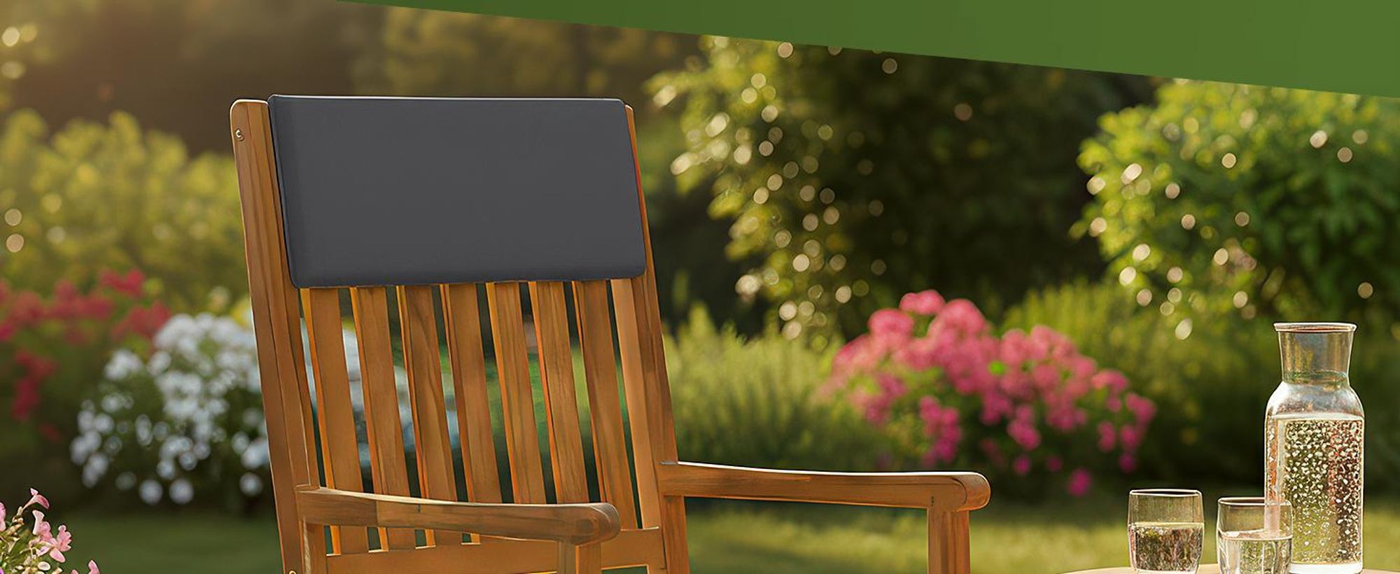 Casaria®  Garten Schaukelstuhl, Wetterfest inkl. Polsterung, anthrazit