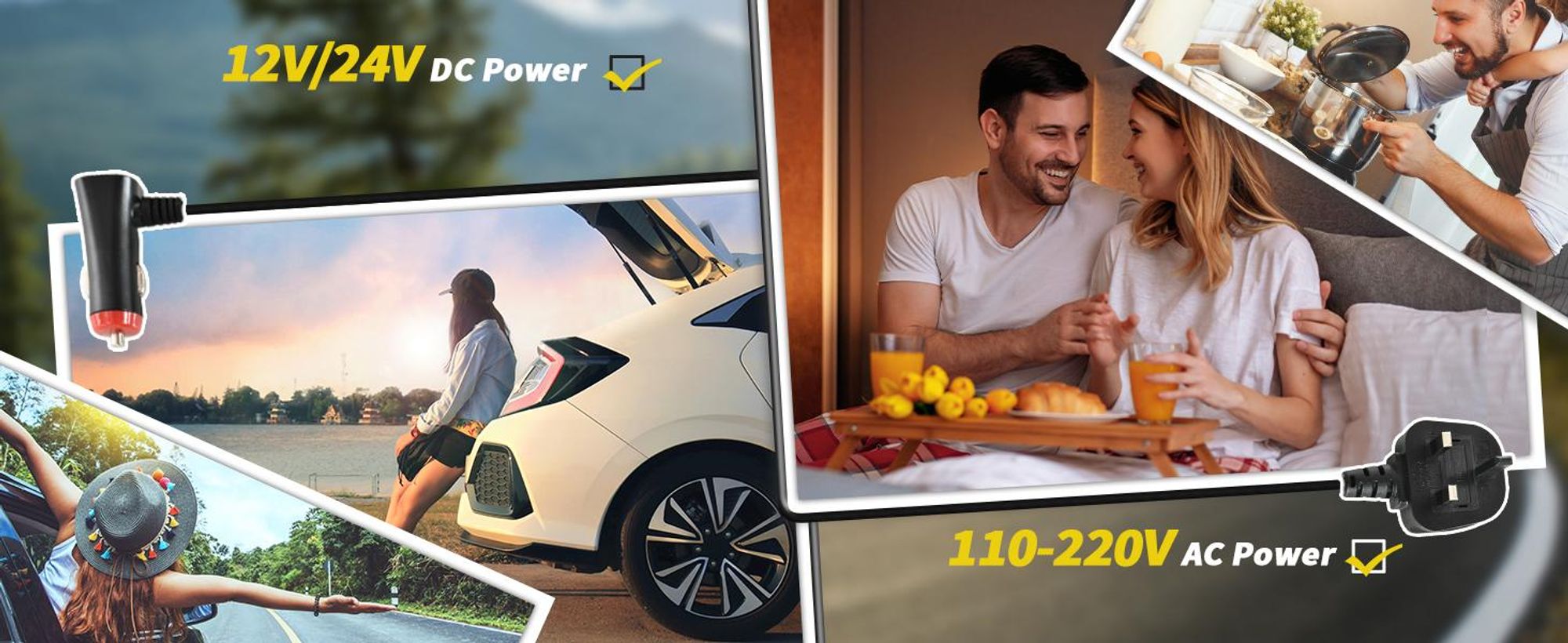 Lodówka kompresorowa HOMCOM 50 litrów, lodówka elektryczna, do -20°C, mini lodówka z trybem ECO, funkcja chłodzenia, zamrażarka 12/230 V do samochodów osobowych, ciężarowych, łodzi, szara