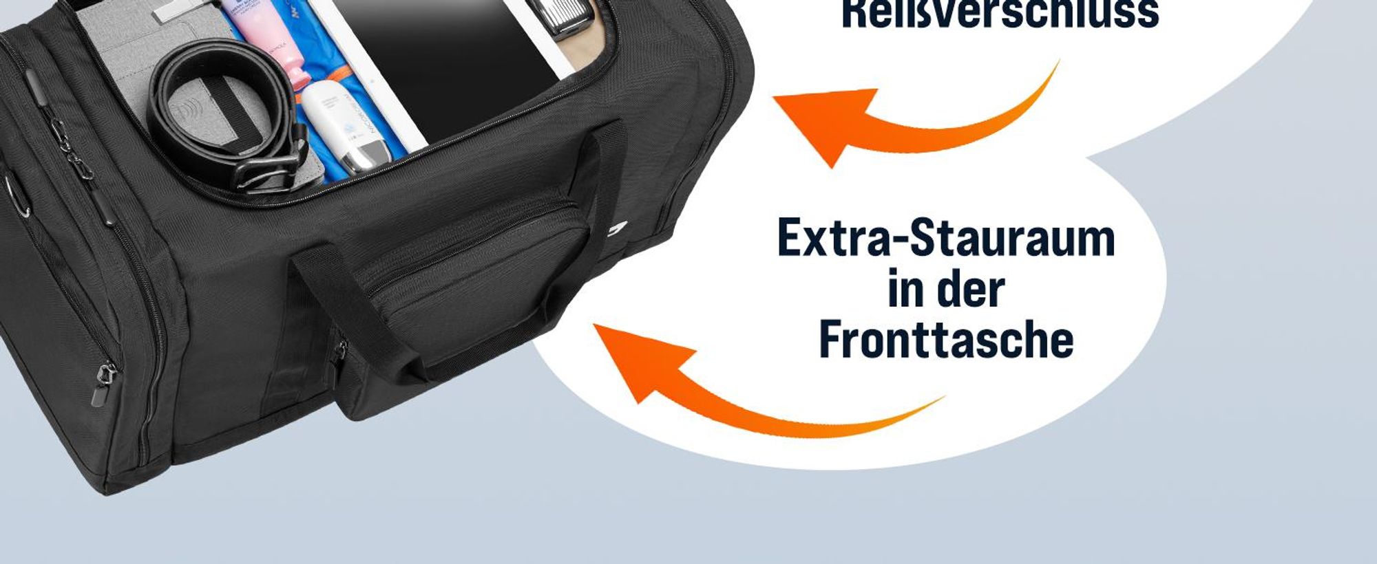 MONZANA Sport & Reisetasche 90L 70x35x35cm Schwarz