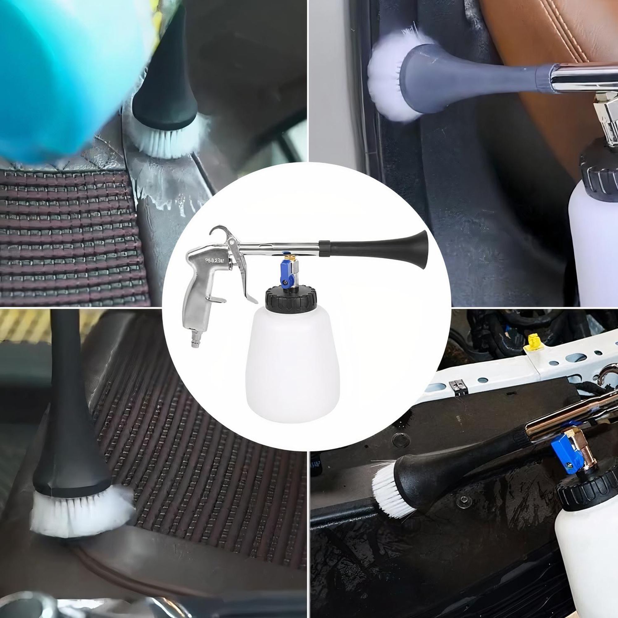 LUXTOM | Automatyczny pistolet do prania, 1000 ml, do foteli samochodowych, deski rozdzielczej, dywanów, do czyszczenia wnętrza samochodu, pistolet do czyszczenia, pistolet do czyszczenia tapicerki