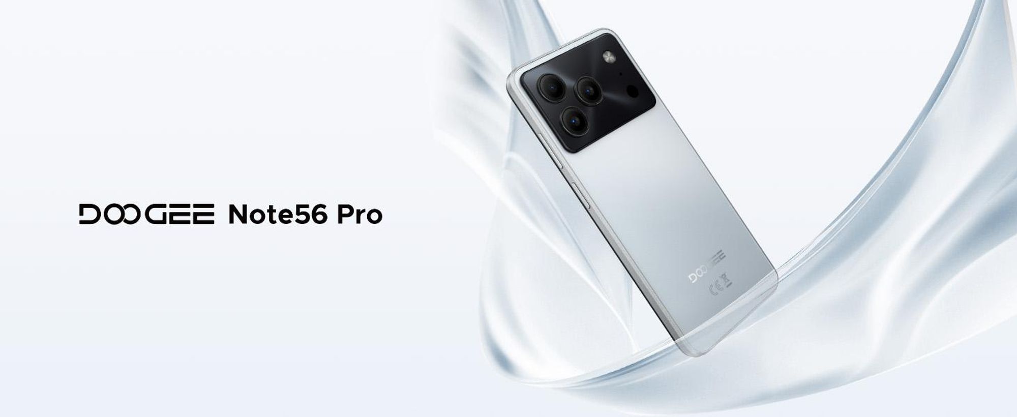 Smartfon DOOGEE Note56 Pro, Android 16, ekran 6,56" 90Hz, bateria 6150mAh, 32GB RAM + 128GB pamięci wewnętrznej, 4G, Dual SIM, 13MP, NFC, czytnik linii papilarnych, rozpoznawanie twarzy