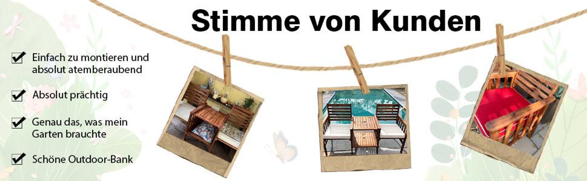 COSTWAY Gartenbank mit Tisch, 2-Sitzer Holzbank mit Sitzkissen & Schirmloch, Sitzbank aus Akazienholz bis 350 kg, Terrassenbank, 165 x 65 x 88 cm