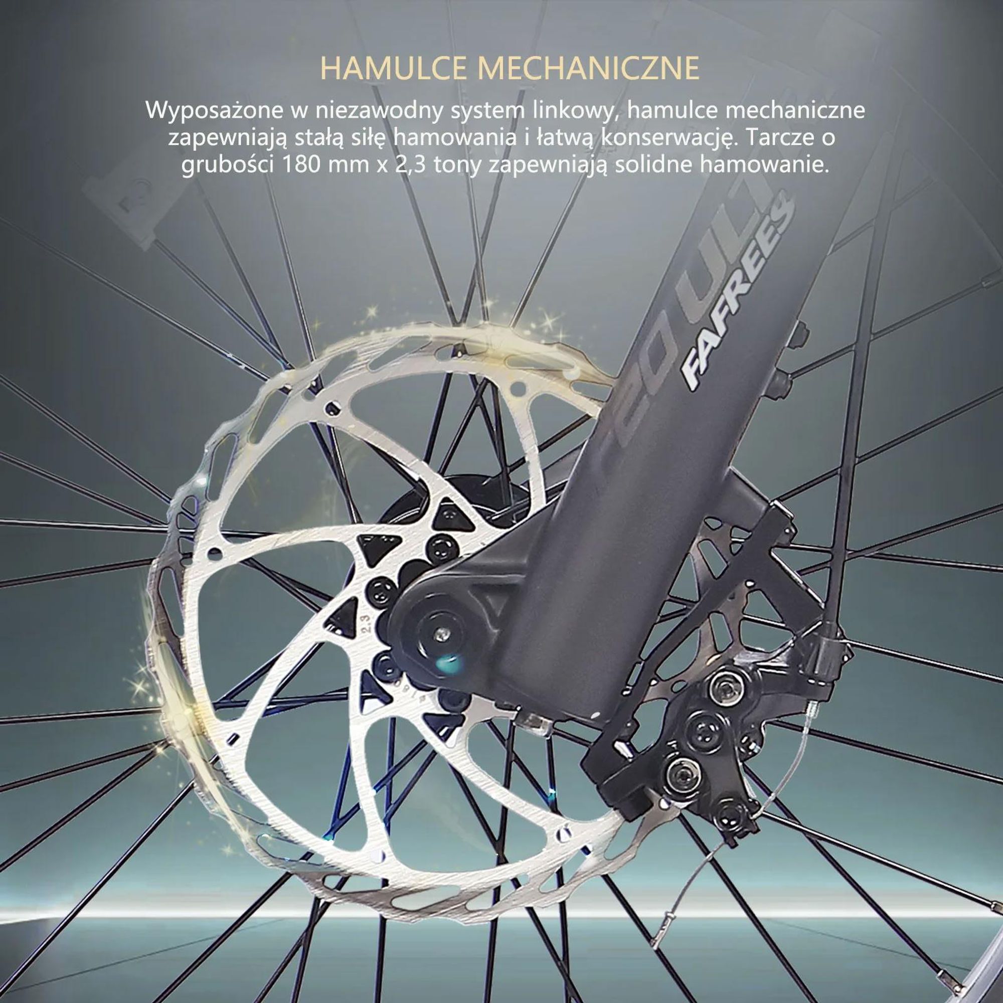 FAFREES F20 Ultra Rower Elektryczny (Homologacja typu UE L1e-B) - 48V25AH 20-Calowe Opony Hamulce mechaniczne - Zielony