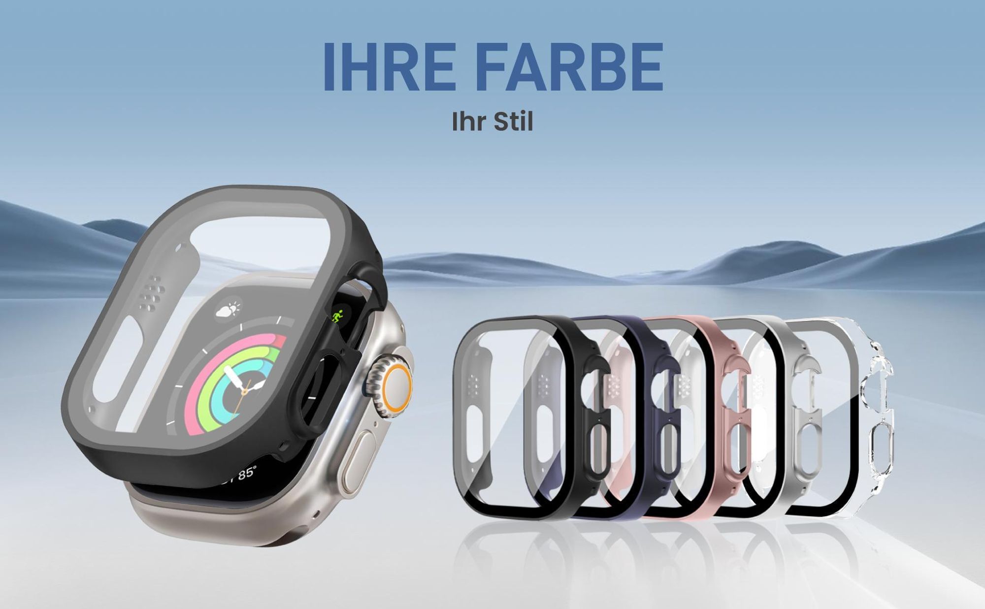Cover Front Back für Apple Watch Ultra Series 1 / 2 / 3 49 mm in verschiedenen Farben