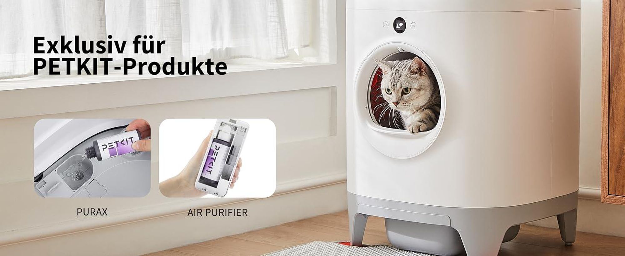 PETKIT Pura X Pura Max 2 Selbstreinigende Katzentoilette Geruchsentferner-Nachfüllflüssigkeit (4 Flaschen)