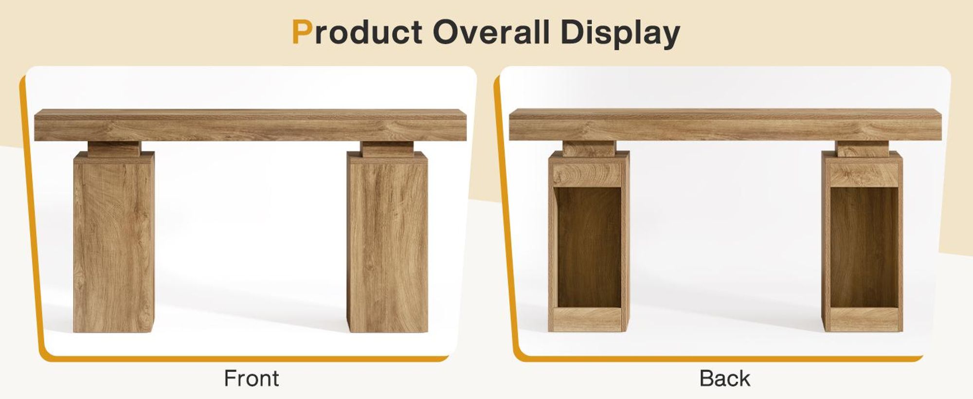 Tribesigns 160 cm Langer Konsolentisch, Bauernhaus Eingangstisch hinter der Couch, Holz Foyertisch, Eingangsstation, Moderne Flurtisch Akzent-Möbel