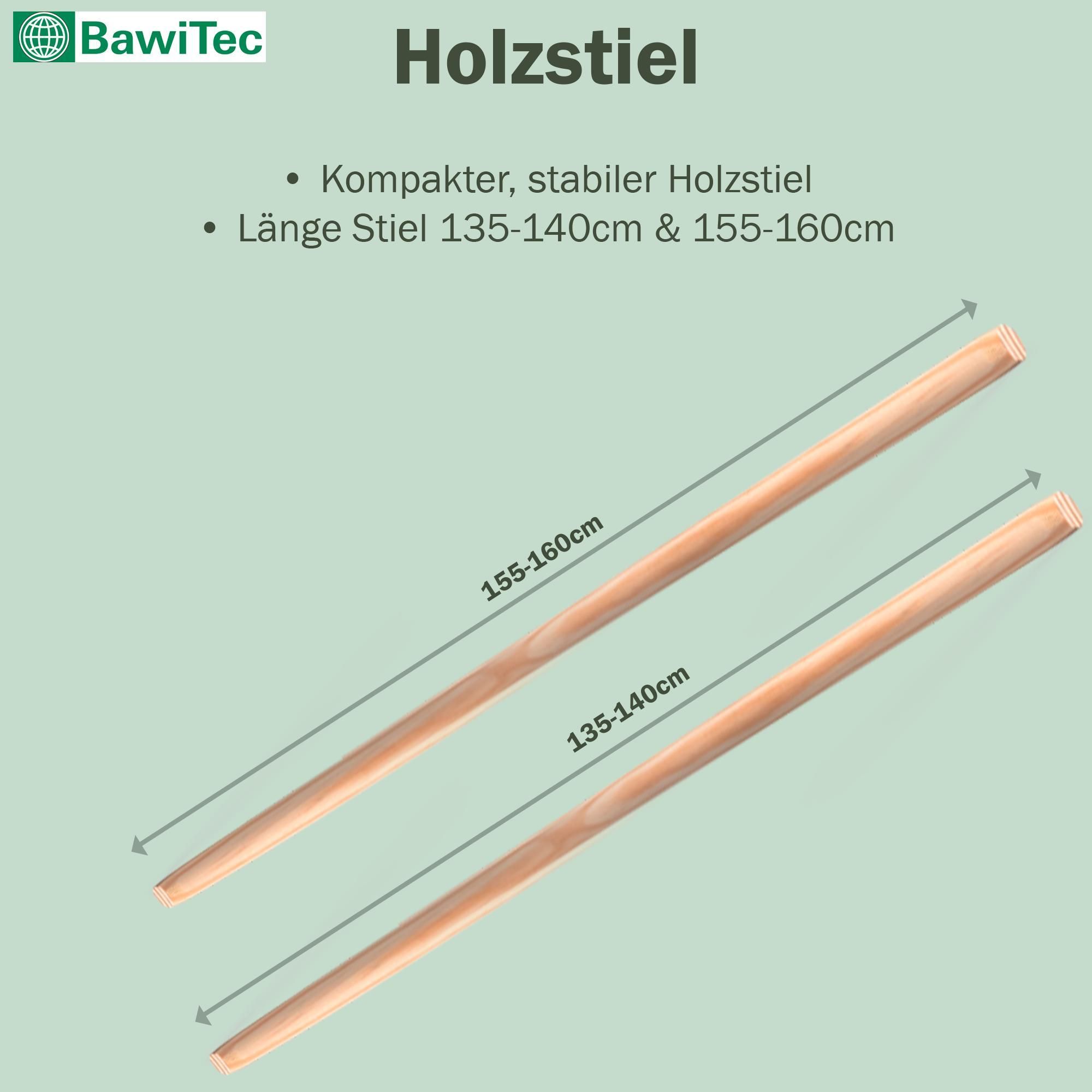 Hochwertiger Saalbesen 50 cm Breit schwarze weiche Kunsthaar Borsten mit QuickFix-Stielhalter und Stiel Holzstiel 160 cm Lang Besen für Innen