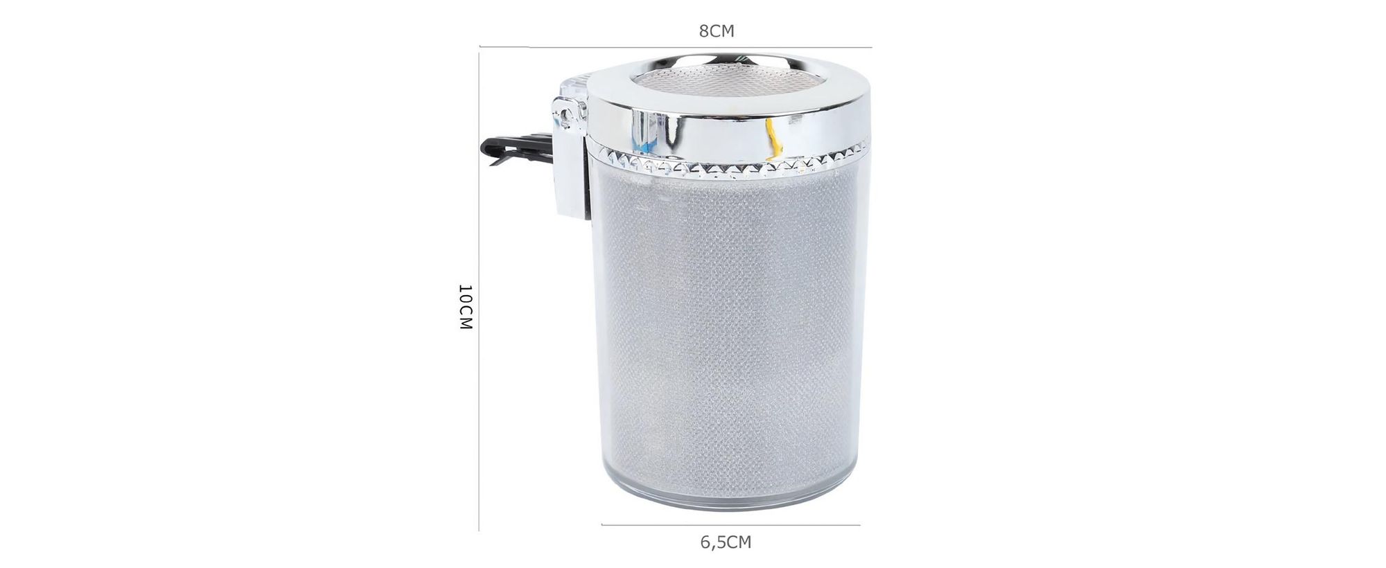 D98C KFZ Autoaschenbecher mit LED Beleuchtung – Rauchfreier Aschenbecher für Getränkehalter, Gluttöter, Geruchsdicht, Universal 12V