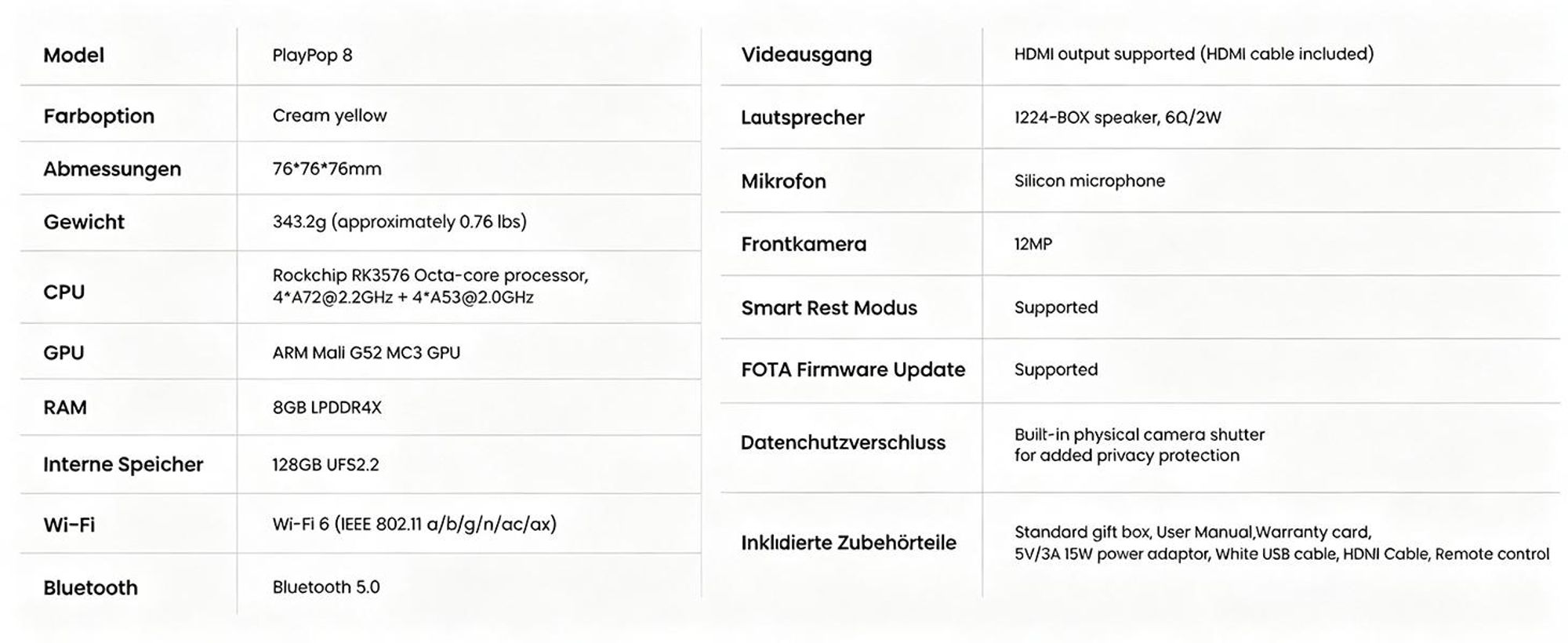 Blackview PlayPop 8 Spielkonsole für TV, 17-Punkt-KI-Tracking, ohne Controller, bis 4 Spieler, 6 Spielkategorien, HDMI, Geschenk für Kinder