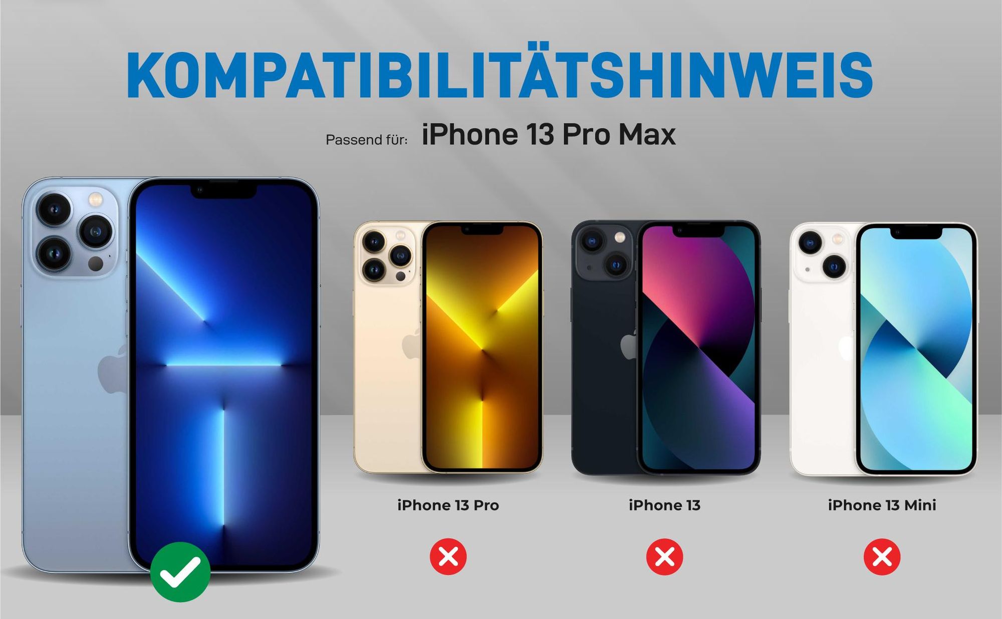 Kompatibilitätshinweise Hülle für Apple iPhone 13 Pro Max