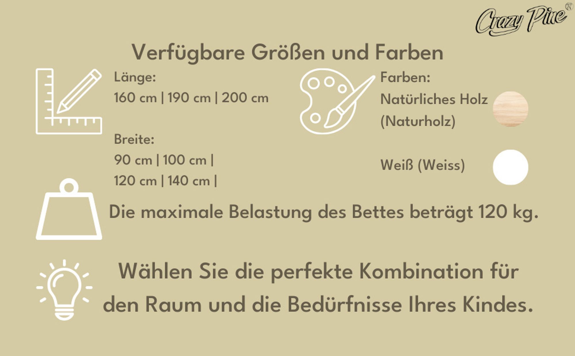Crazy Pine Hausbett mit Schubladen 100x200 cm – Kinderbett aus Naturholz – Bodenbett mit Stauraum und Abnehmbarer Barriere - Crazy House