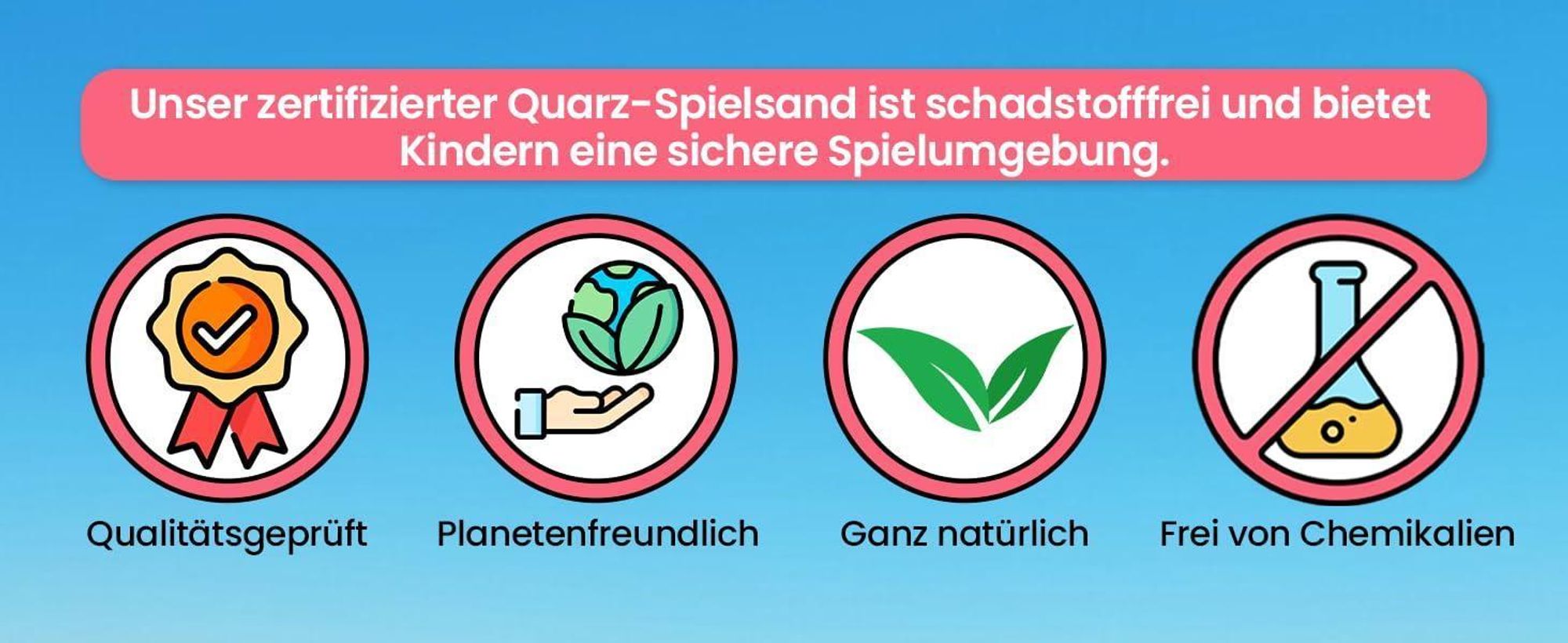 4myBaby GmbH - Spielsand 50kg | Quarz Sand für Sandkasten | Kinder Spielsand | Dekosand | Spiel sand für Sand kasten | Sandkasten Sand | Gewaschener