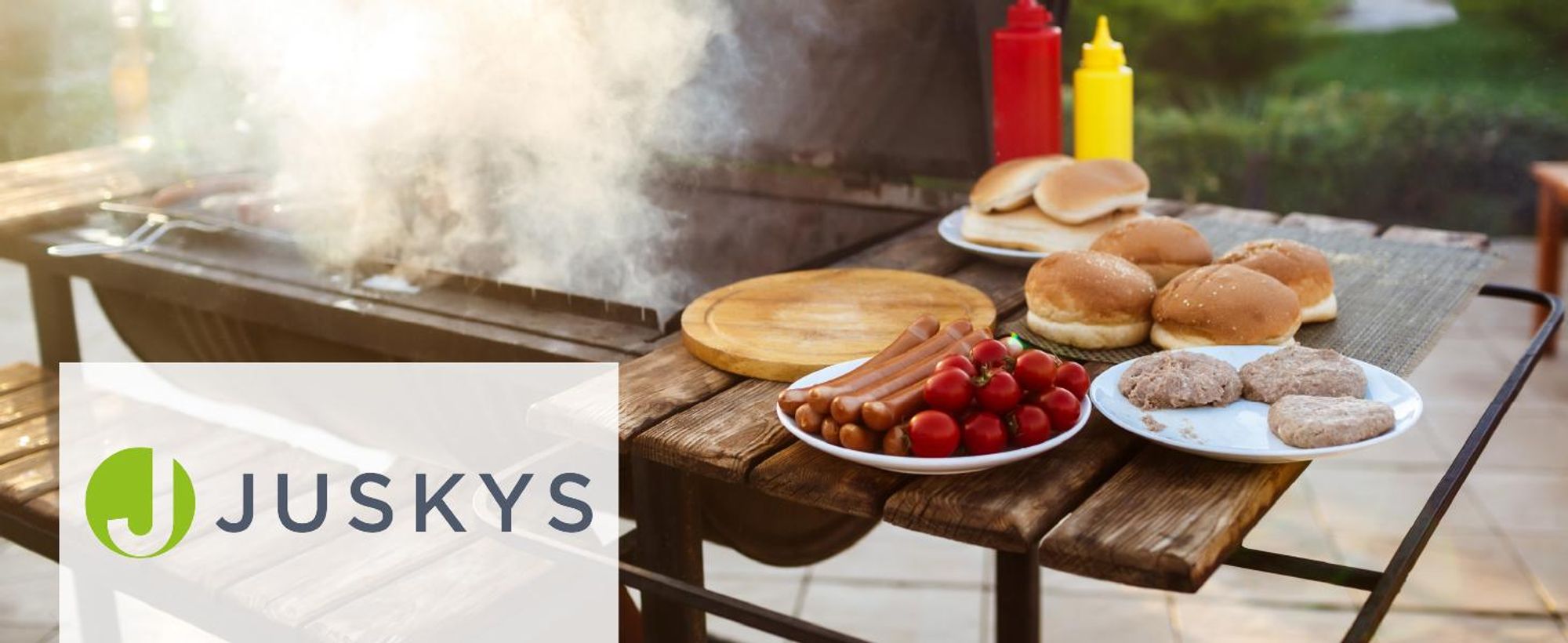 Juskys BBQ Gas-Grill Louisiana 8,1 kW - 3 Brenner Grillrost, Deckel mit Thermometer