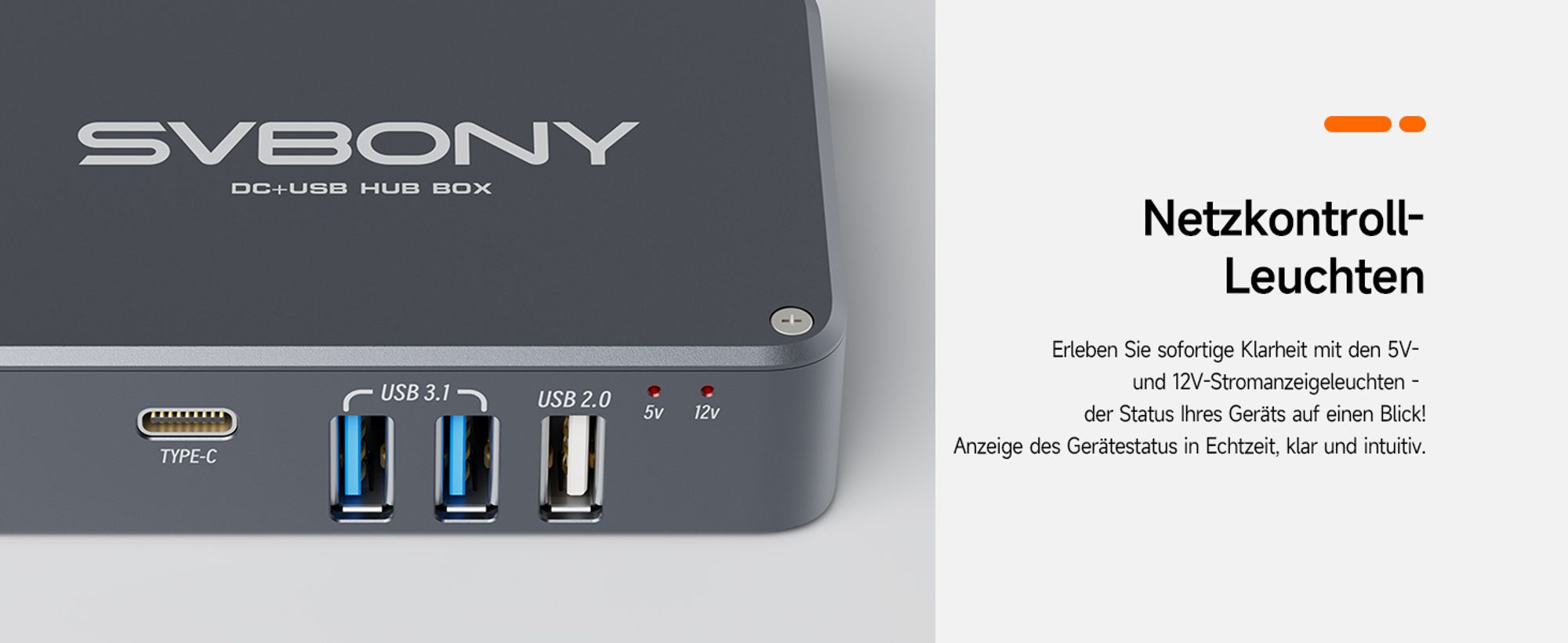 Svbony SV241 Teleskop DC Power Adapter, Astronomie Teleskop Zubehör, 6 DC Power Output Astronomie Pocket Adapter, USB Hub Box für Deep Sky Fotografie