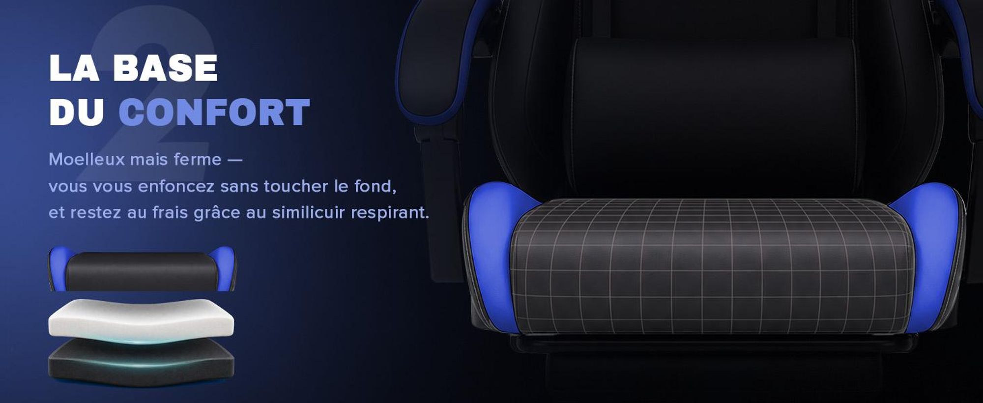 GTPLAYER Fauteuil gaming, chaise de bureau avec repose-pieds, fauteuil gamer ergonomique avec accoudoirs intégrés, chaise de bureau réglable en hauteu