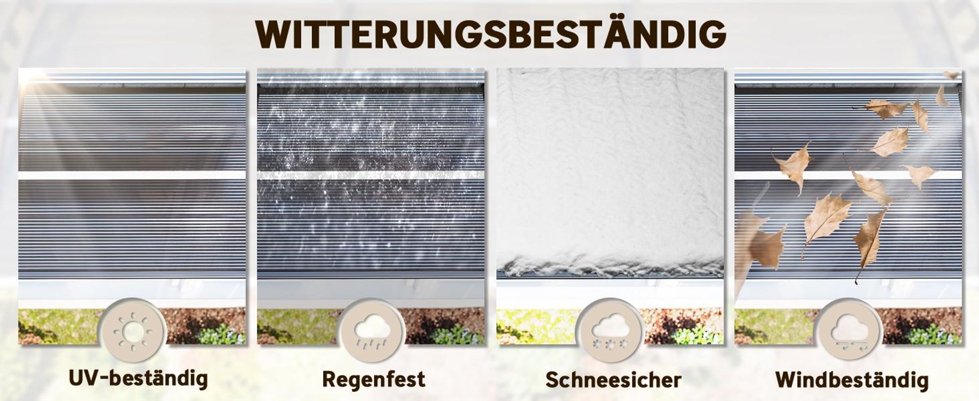 Outsunny Vordach für Haustür 100 x 75 cm Überdachung aus Aluminium Polycarbonat