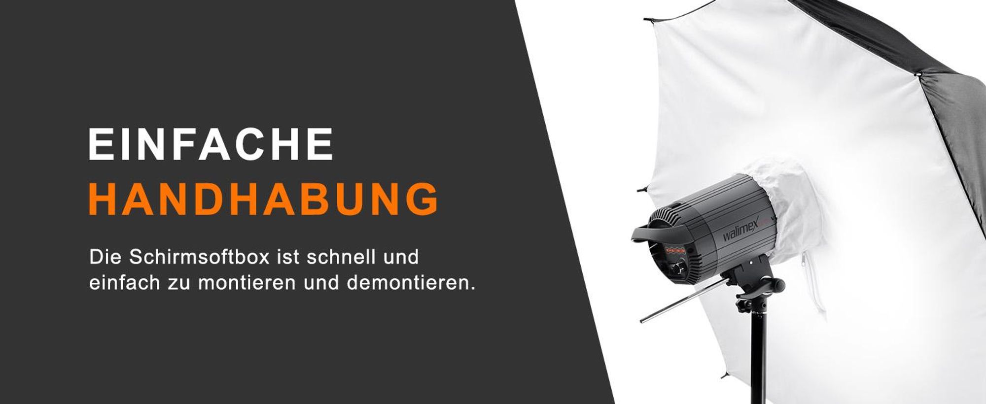 Walimex 17653, Schwarz, Weiß, 109 cm, 395 g