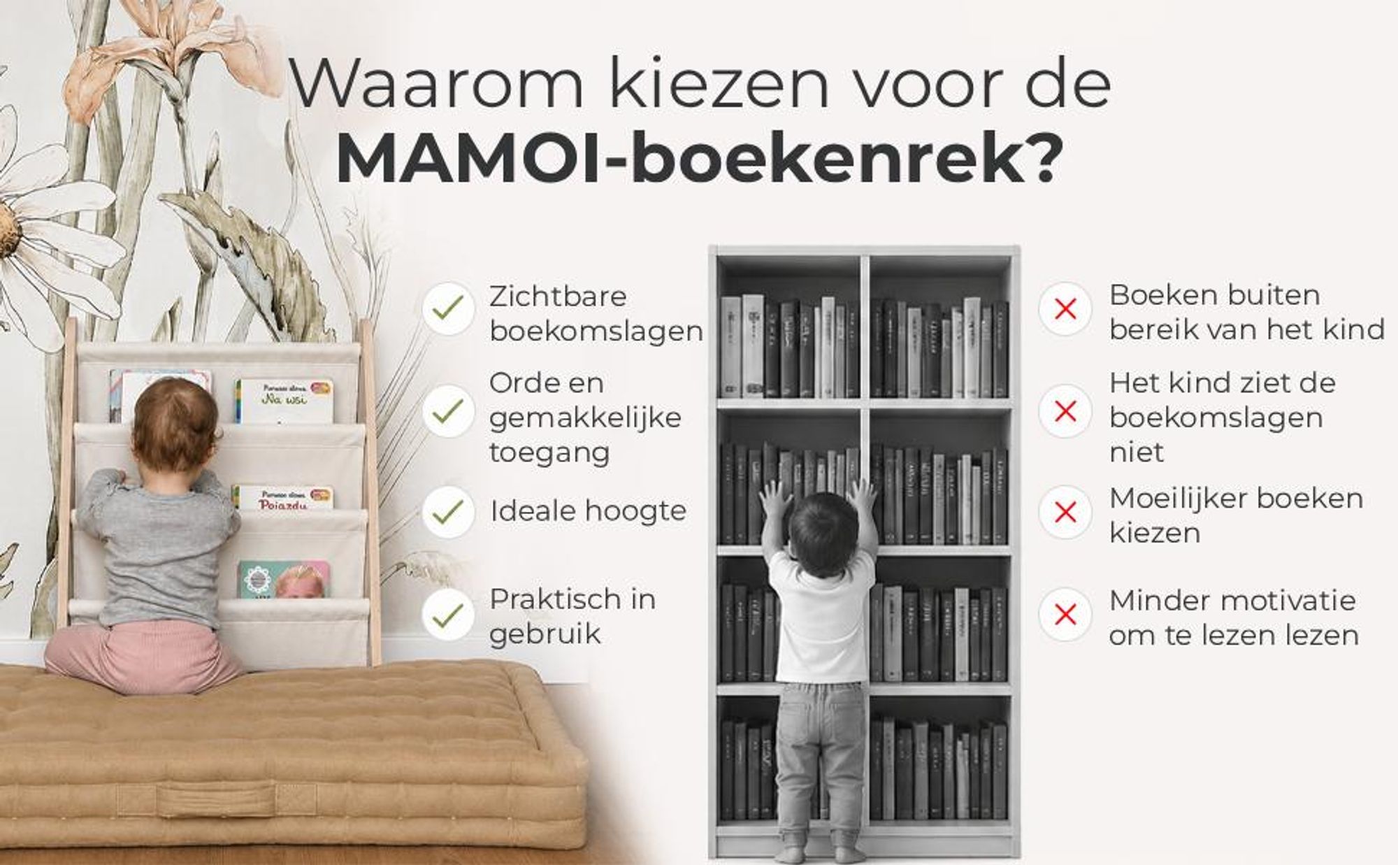 MAMOI® boekenkasten voor kinderen | Boekenkasten voor kinderen | Boekenkasten voor de kinderkamer | Boekenkasten voor de kinderkamer | Boekenkasten
