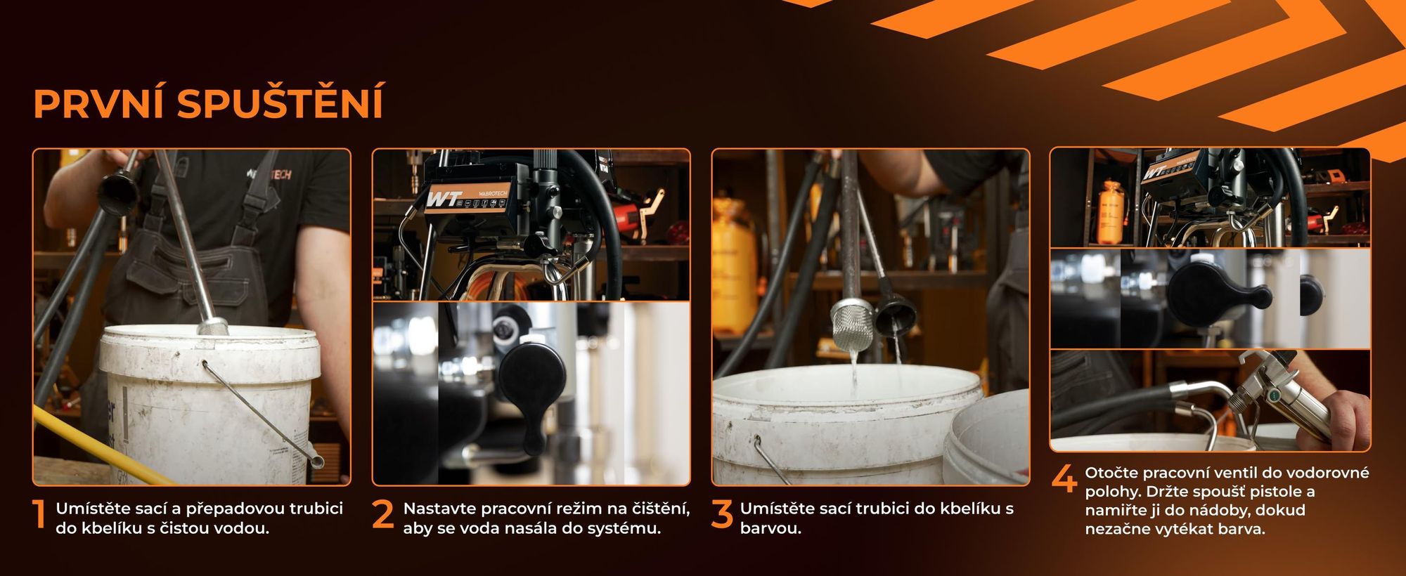 Stříkací zařízení Airless 2200W 2,8 l/min WABROTECH WT28 Malířský agregát 227 bar