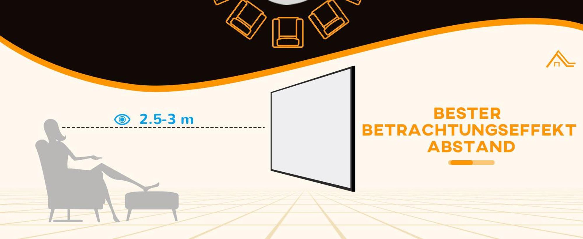HOMCOM 4:3 Beamer Leinwand Elektrisch 203 x 152cm Projektionsleinwand Weiß