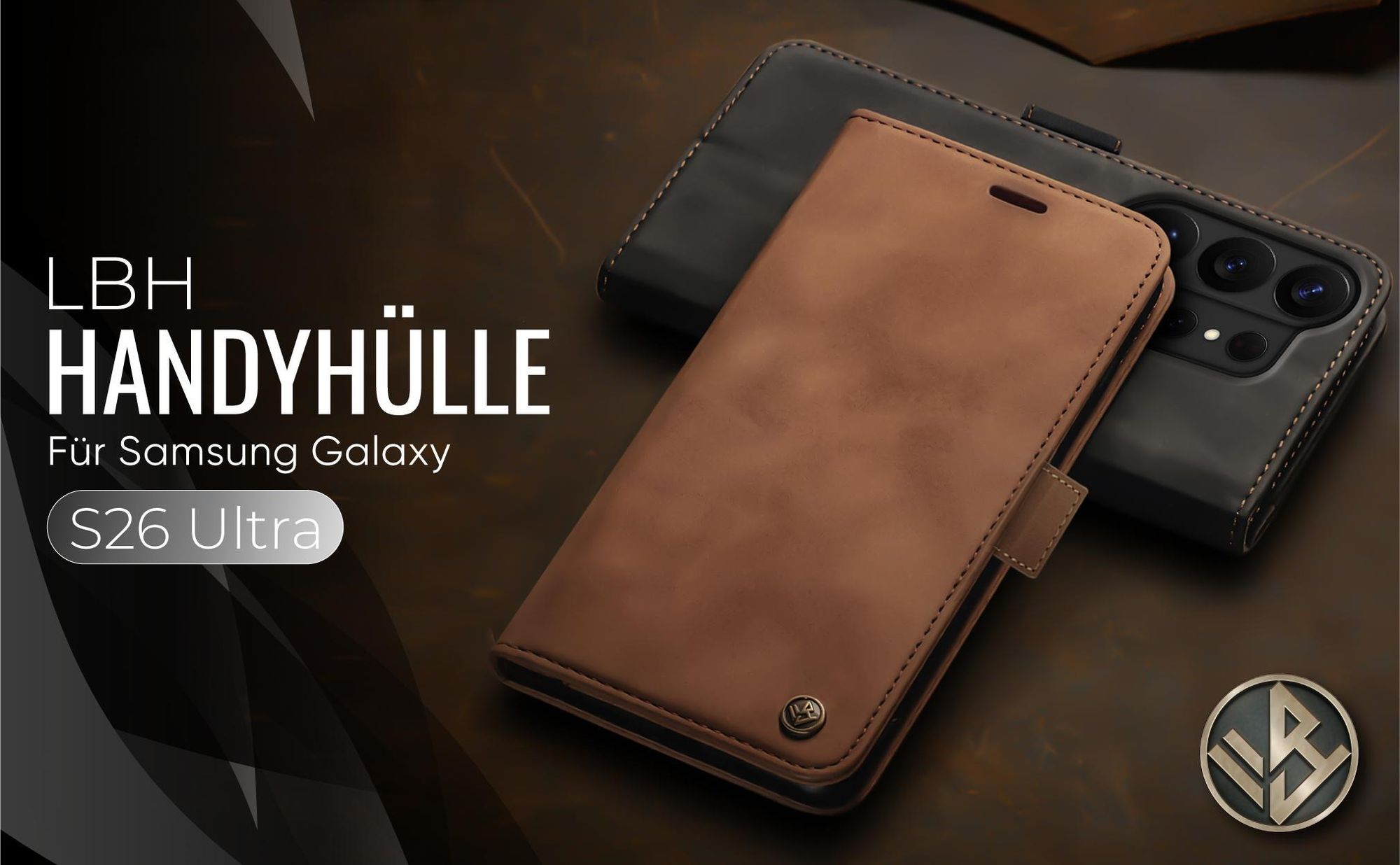Hochwertige Klapphülle für Samsung Galaxy S26 Ultra im klassischen Design