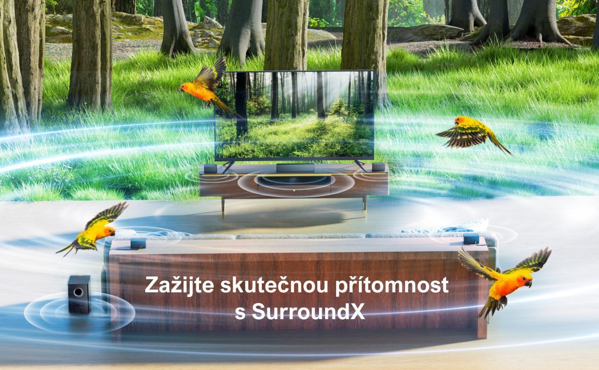 Virtuální prostorový zvukový systém ULTIMEA 7.1 pro TV, špičkový výkon 410 W, soundbar s nastavitelným subwooferem a prostorovým boxem, ovládání přes APP