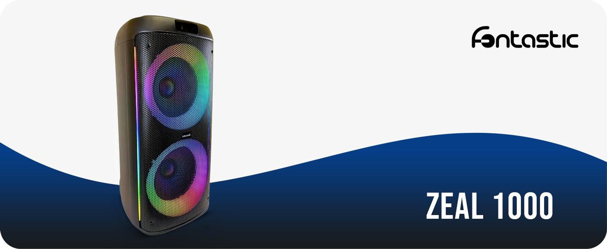 Fontastic Karaoke Bluetooth Lautsprecher mit LED und Rollen zum transportieren ohne Probleme