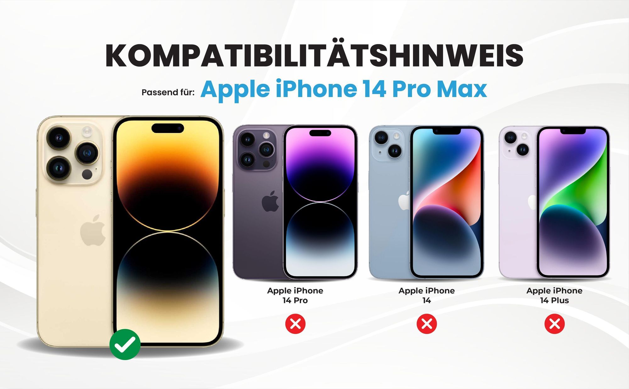 Kompatibilitätshinweise Hülle für Apple iPhone 14 Pro Max