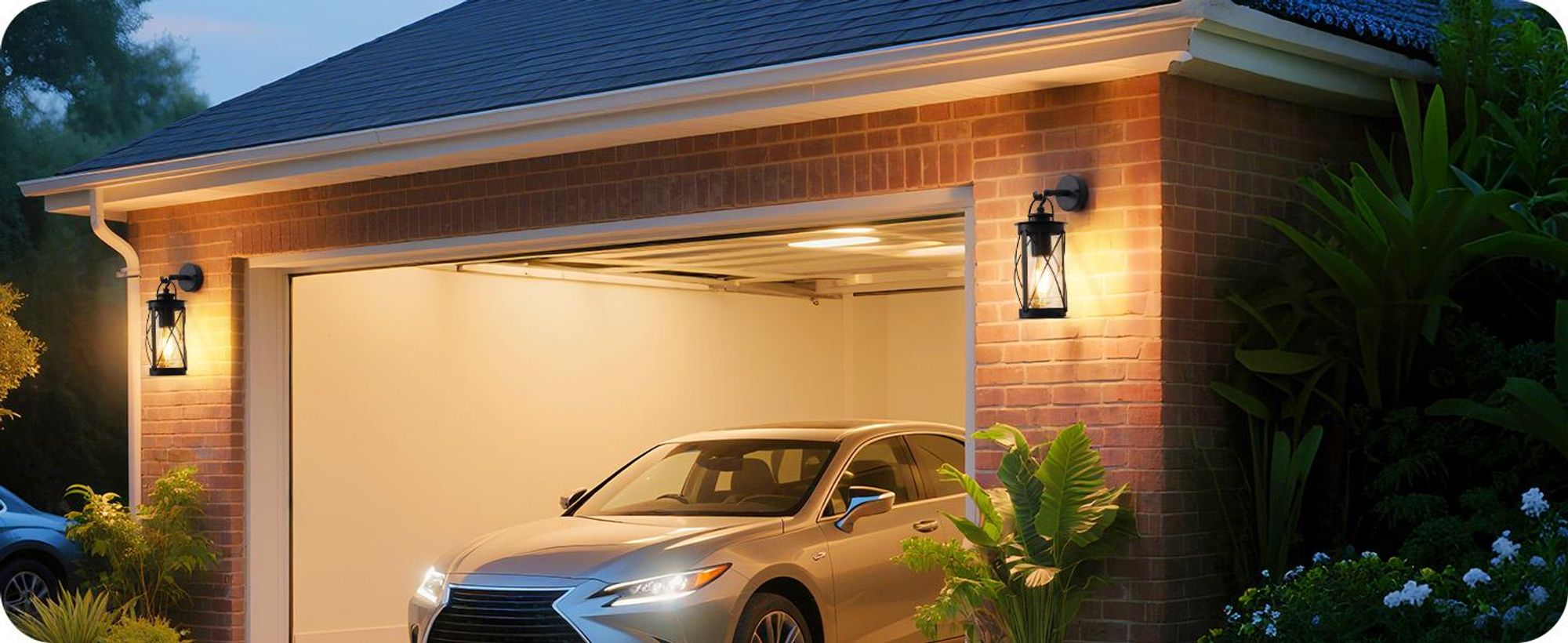 EDISHINE Wandleuchte Außen/Innen, Wandlampe mit Aluminiumrahmen und E27-Fassung, IP44 wasserdicht, Schwarz