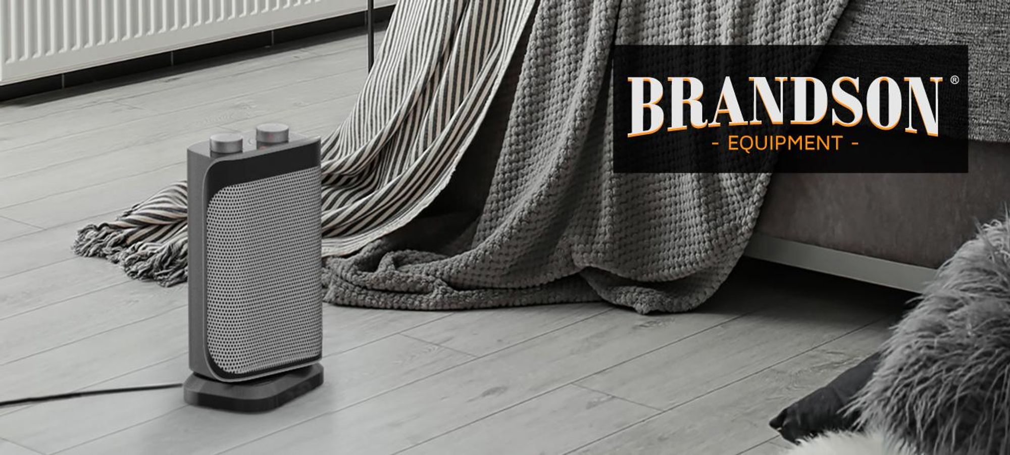 Brandson Keramikheizlüfter 1500W, Keramik Heizlüfter 2 Leistungsstufen, Überhitzungsschutz, Automatische Abschaltung, Umkippschutz, 40° Oszillation, energiesparend, Schwarz