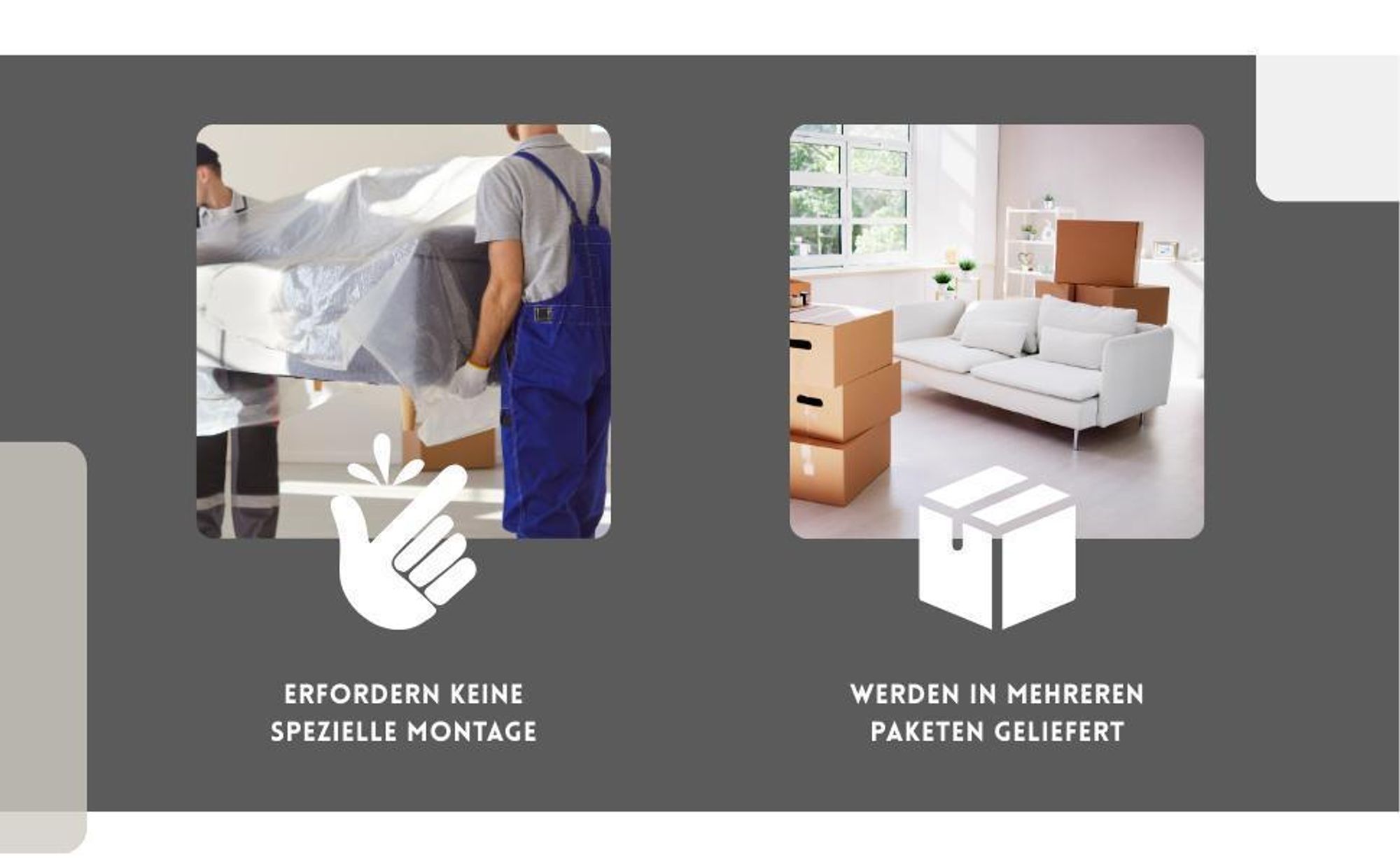 LetSit Ecksofa Caldea L Cremona Links Freistehendes Loungesofa Bequemes Ecksofa zum Entspannen Schmutzabweisend Für Wohnzimmer Schlafzimmer Hellgrau