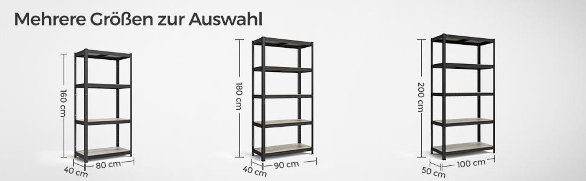 SONGMICS Bücherregal, Schwerlastregal, Küchenregal, Lagerregal, Standregal, 5 Ablagen, 150 x 37 x 37 cm, bis 400 kg belastbar, verstellbare Ablagen, Industrie-Design, Greige-Schwarz  RLG037B11