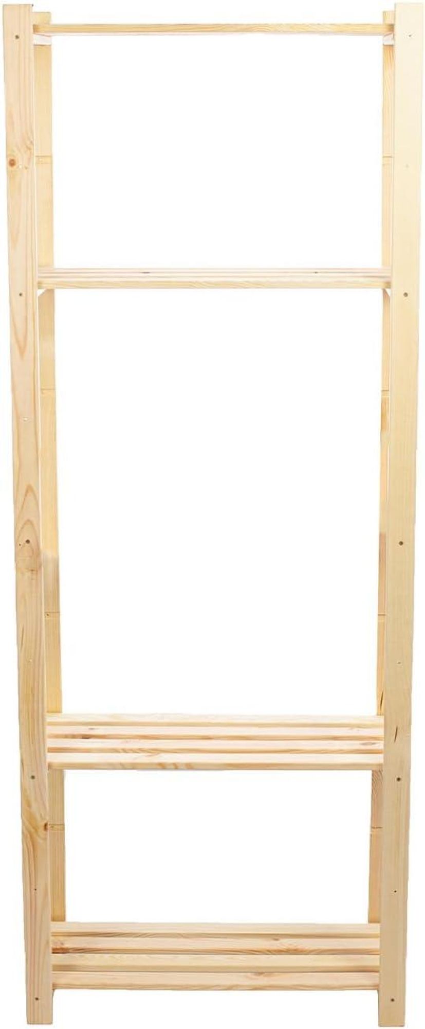 STOLMAK Regał Drewniany 80x170x28,5 cm Sosna Lite Drewno 4 Półki Regał na Książki do Piwnicy Biura