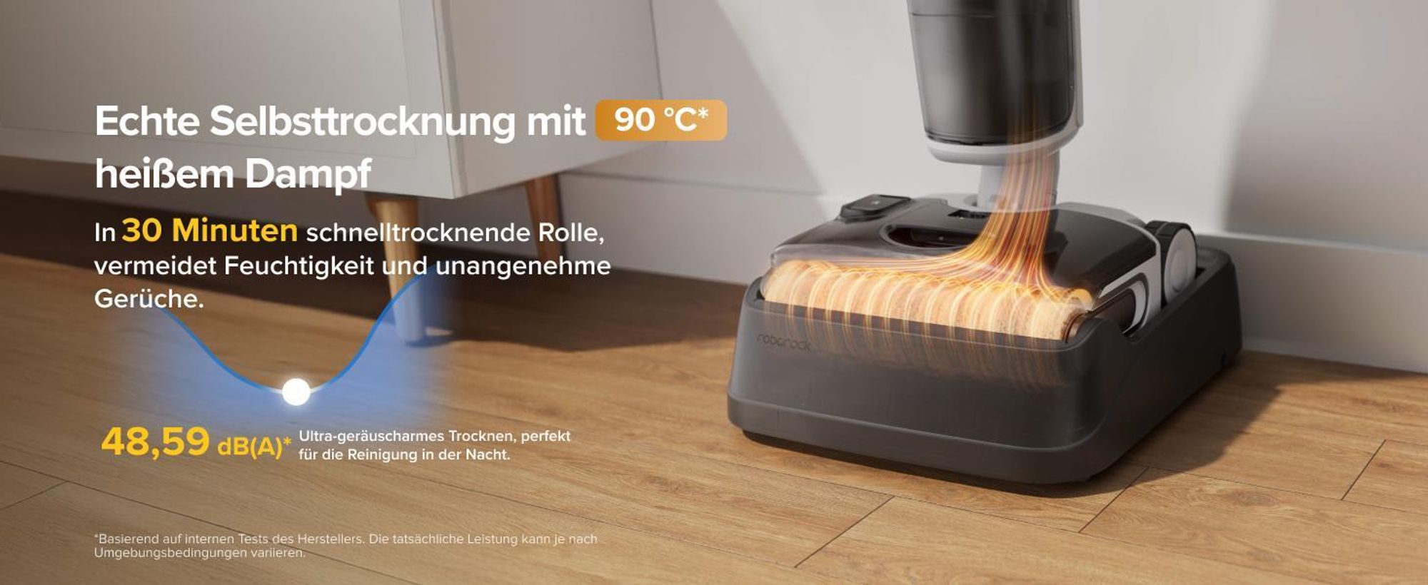 Roborock F25 GT Gen 2 Set Nass und Trockensauger, 20000 Pa, Jawscrapers Anti-Verwicklung, 90℃ Hochtemperatur-Selbstreinigung, 70°-Schwenkwinkel-Design