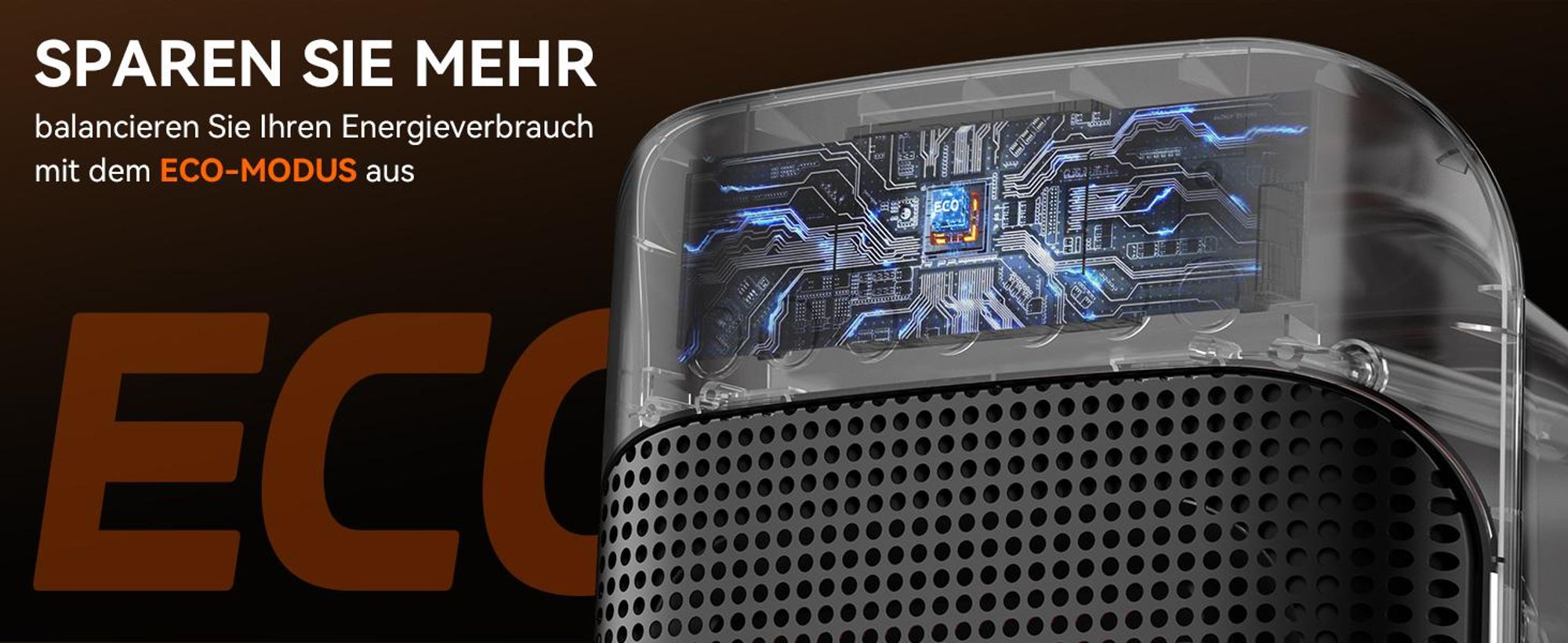 YASHE Heizlüfter, 1800W PTC Keramik-Heizlüfter, Elektrischer Heizung Energieeffi