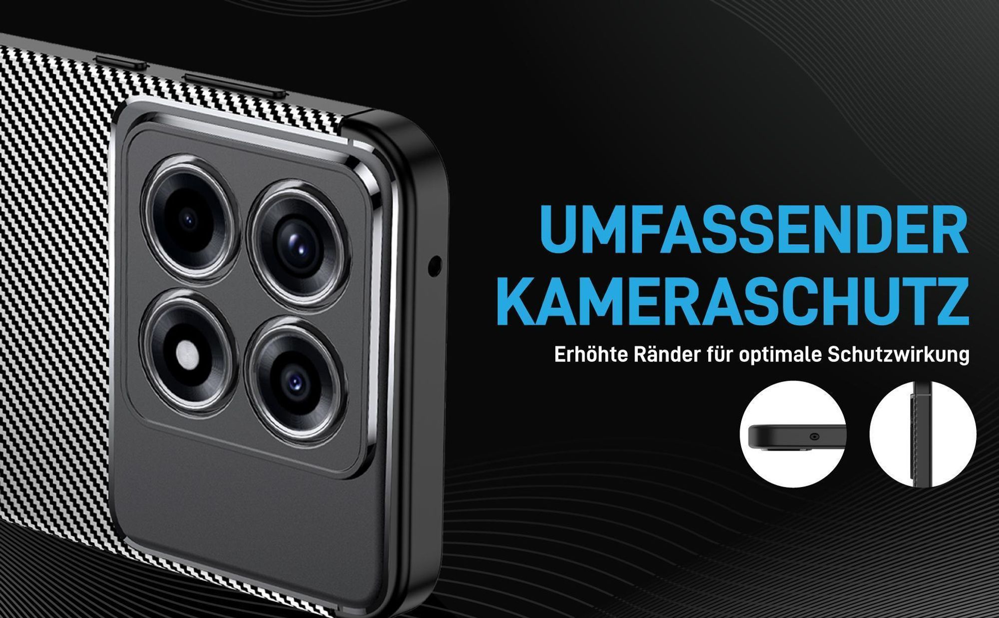 Stoßfestes Handy Case mit Kameraschutz für Xiaomi 14T Pro