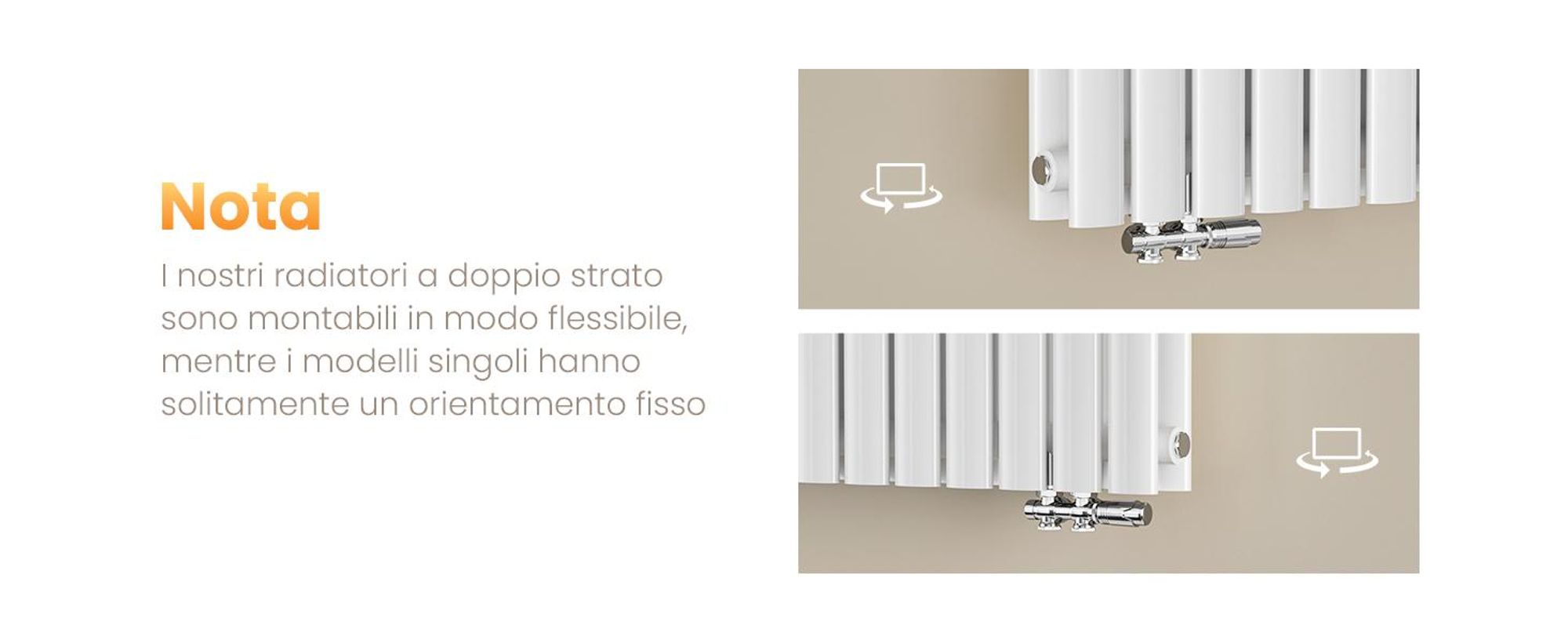 Radiatore di design EMKE 1800 x 600 mm radiatore verticale bianco ovale radiatore attacco centrale riscaldamento a doppio strato, 2175W senza elemento riscaldante