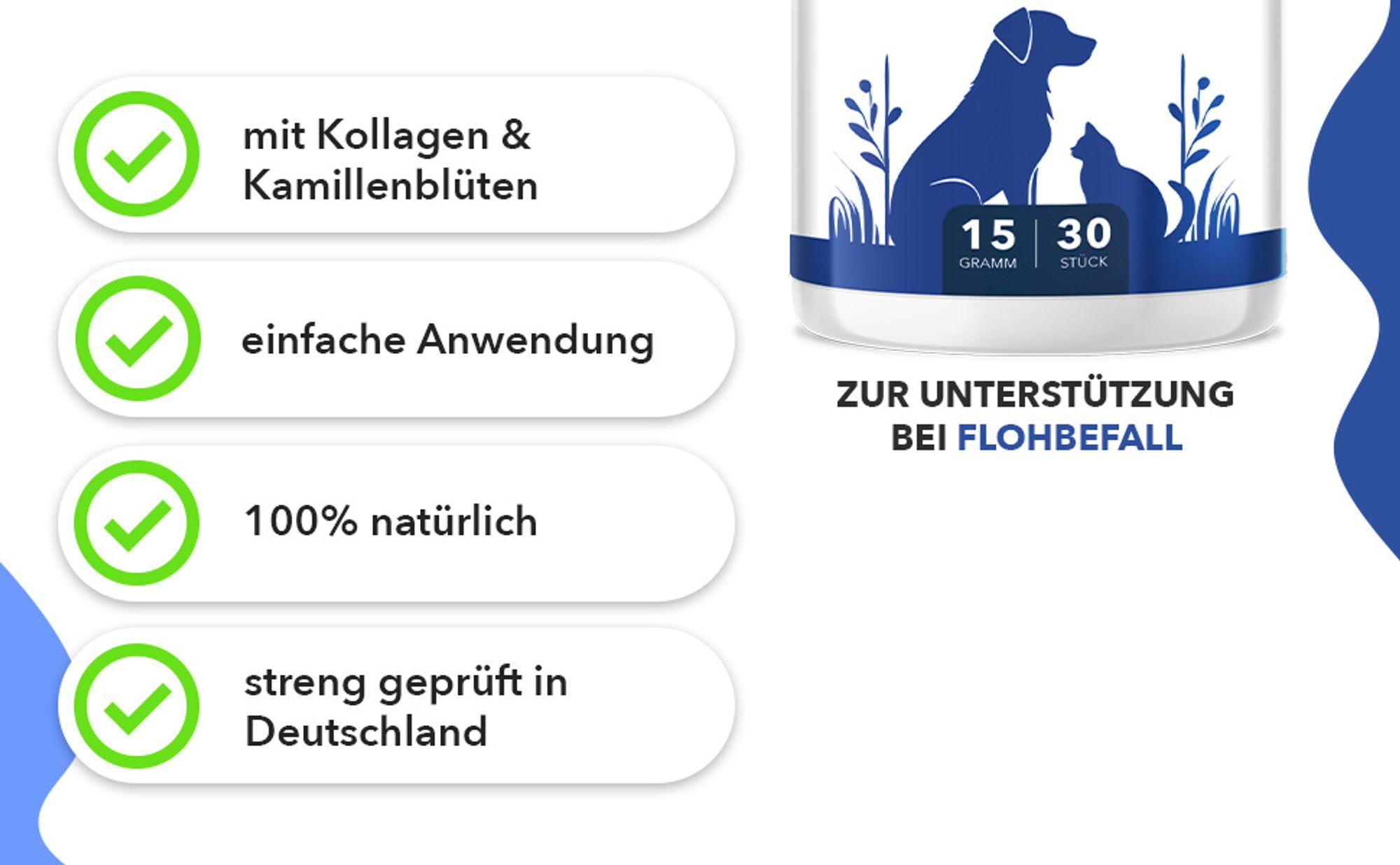 Saint Nutrition® Flohnix Tabletten - Läuse & Flöhe – für Hunde und Katzen – Flohmittel – natürliche Formel – Abwеhr gegen Flöhe und Läuse - Floh Hund