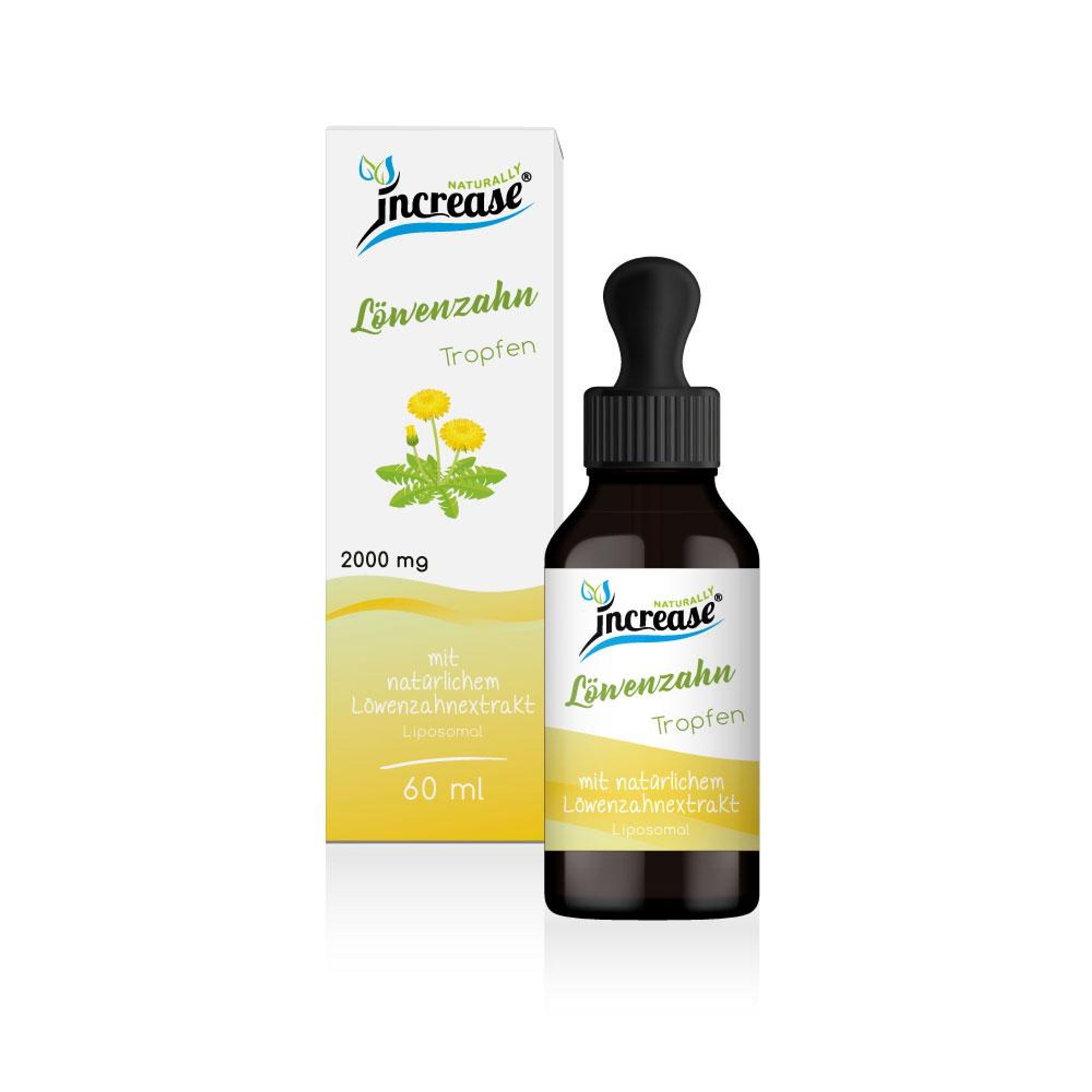 Liposomale Löwenzahn Tropfen hochdosiert - (60.000mg Löwenzahnextrakt pro Packung) 2000mg Löwenzahnextrakt pro Tagesdosis - MCT Öl