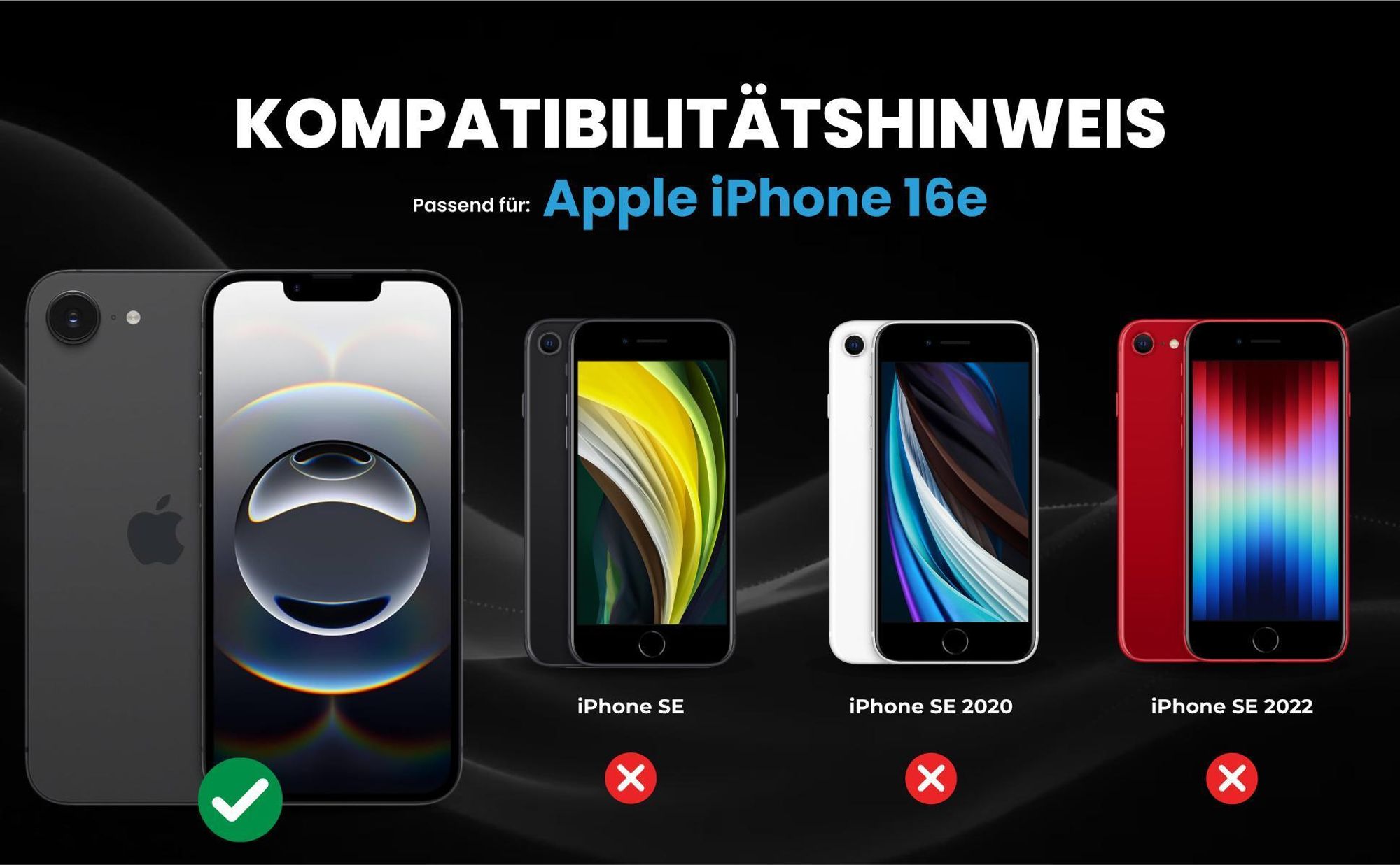 Kompatibilitätshinweise Hülle für Apple iPhone 16e