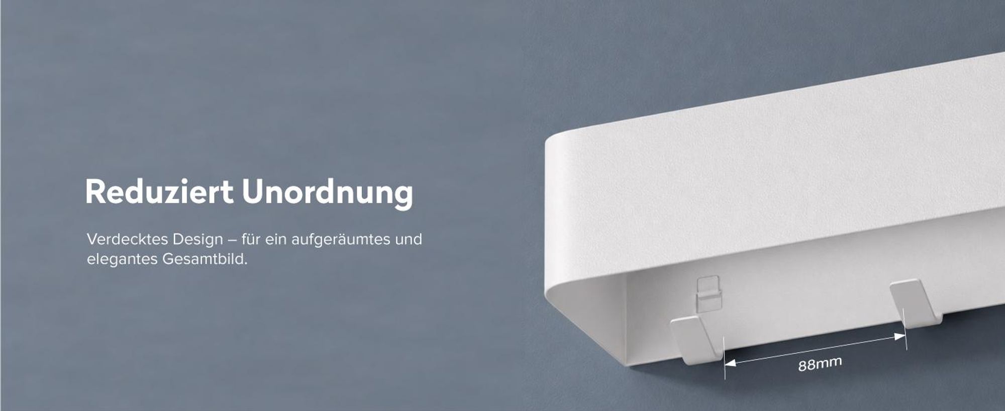 doporro Wandgarderobe mit Ablage, Garderobenleiste 80 cm mit 8 Garderobenhaken, Kleiderhaken Wand ohne Bohren Weiß Reglo-05
