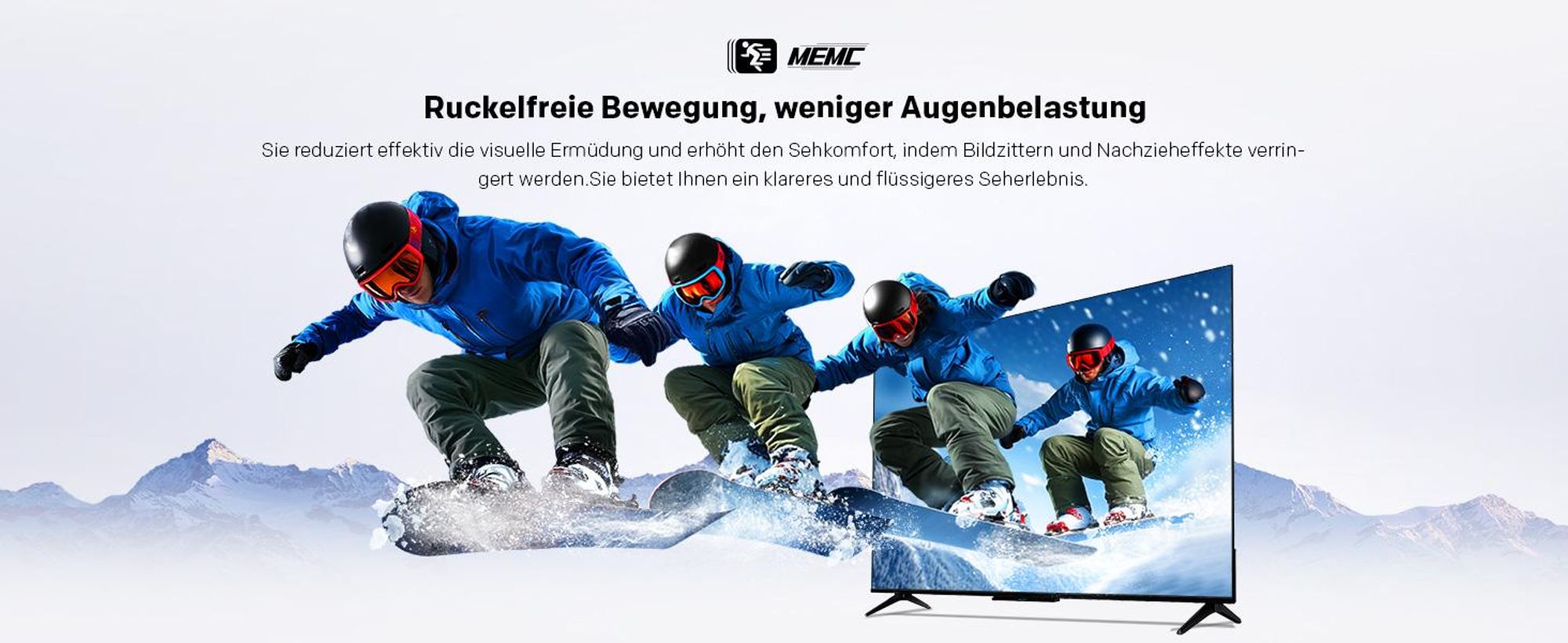 coocaa 55 Zoll (139cm) QD-MiniLED 4K UHD Smart TV – Google TV, 93% DCI-P3, HDR10+, Dolby Digital Plus, Triple Tuner, Bluetooth | Perfekt für WM 2026