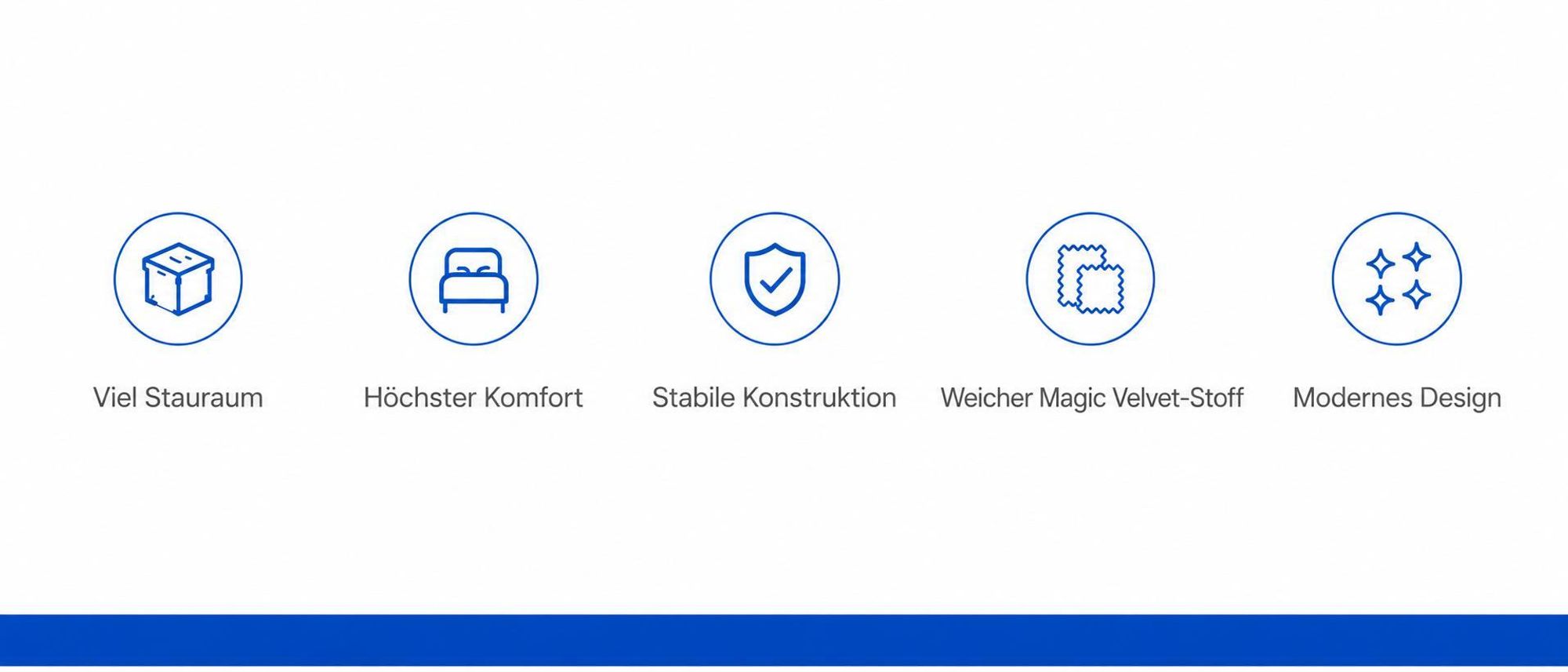 Polsterbett TEDDY : Stauraum, Komfort, stabile Konstruktion und Velvet-Stoff