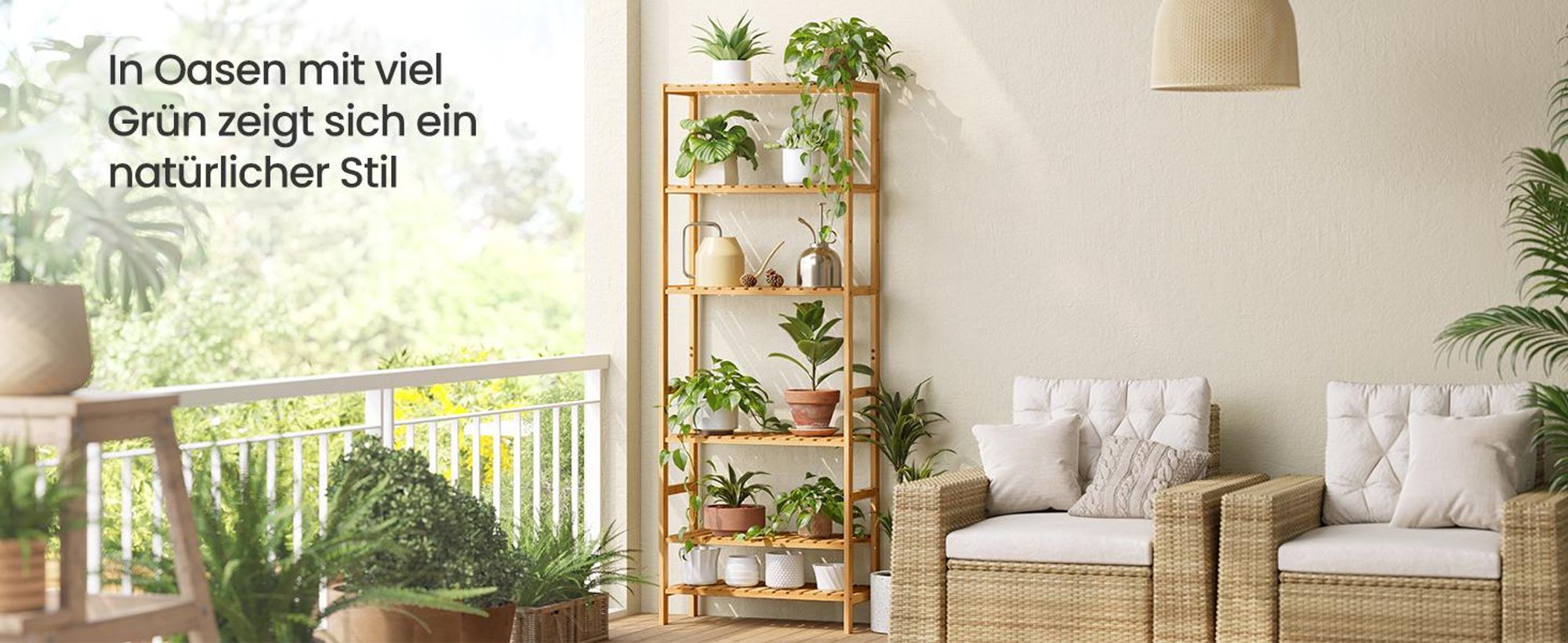SONGMICS Badezimmerregal, Badregal, Küchenregal, Schuhregal mit 6 Ebenen, Standregal aus Bambus, 26 x 60 x 160,9 cm, für Bad, Wohnzimmer, Flur, Küche
