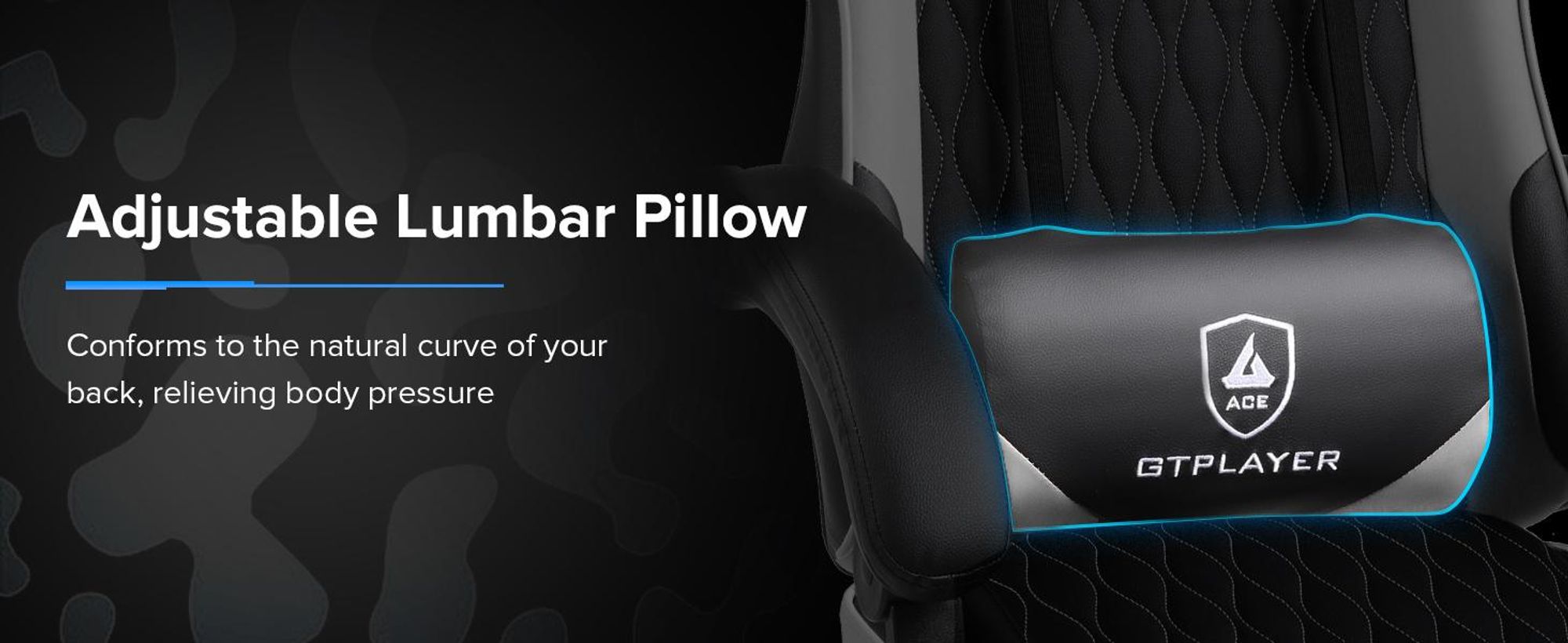 GTPLAYER Herní židle Gamer Chair, ergonomická kancelářská židle s podnožkou, herní křeslo s nosností 150 kg, opěrkou hlavy a bederní opěrkou bílá