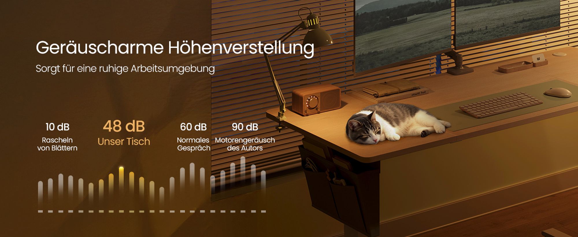 SONGMICS 160 cm, Elektrisch Höhenverstellbarer Schreibtisch, Memory-Funktion für 4 Höhen